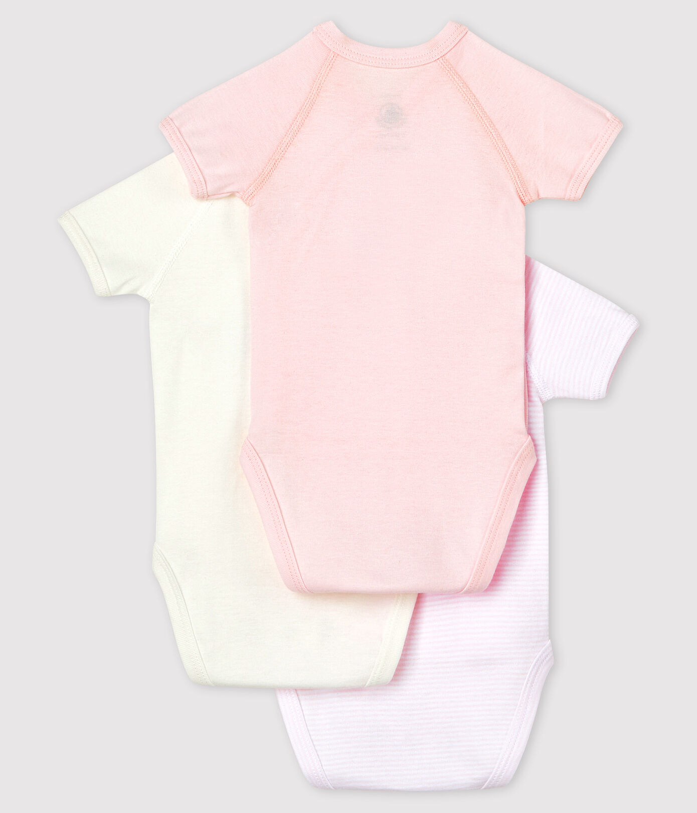 Lot de 3 bodies bébé en coton biologique