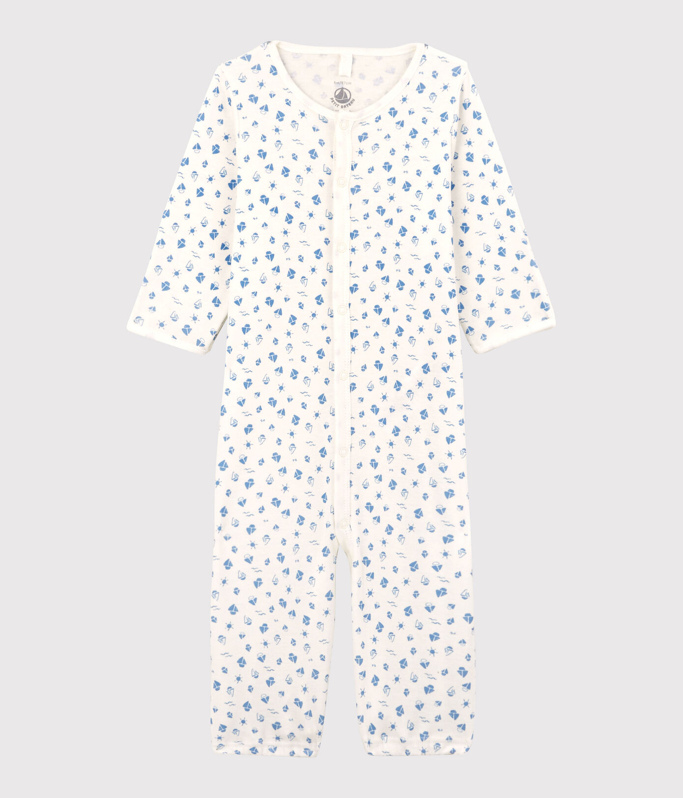 Combisac cerises bébé en coton biologique