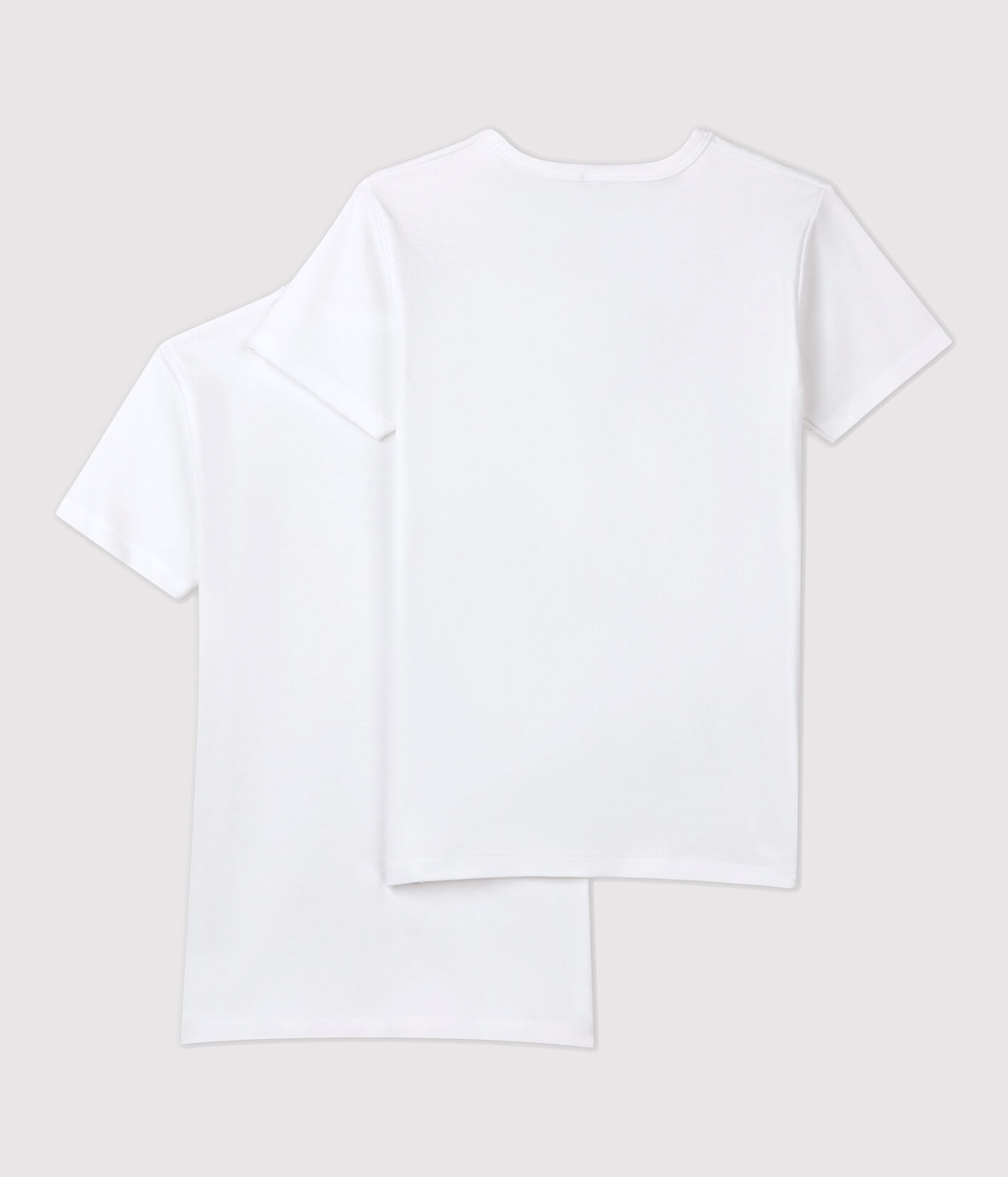Lot de 2 tee-shirts manches courtes blancs garon