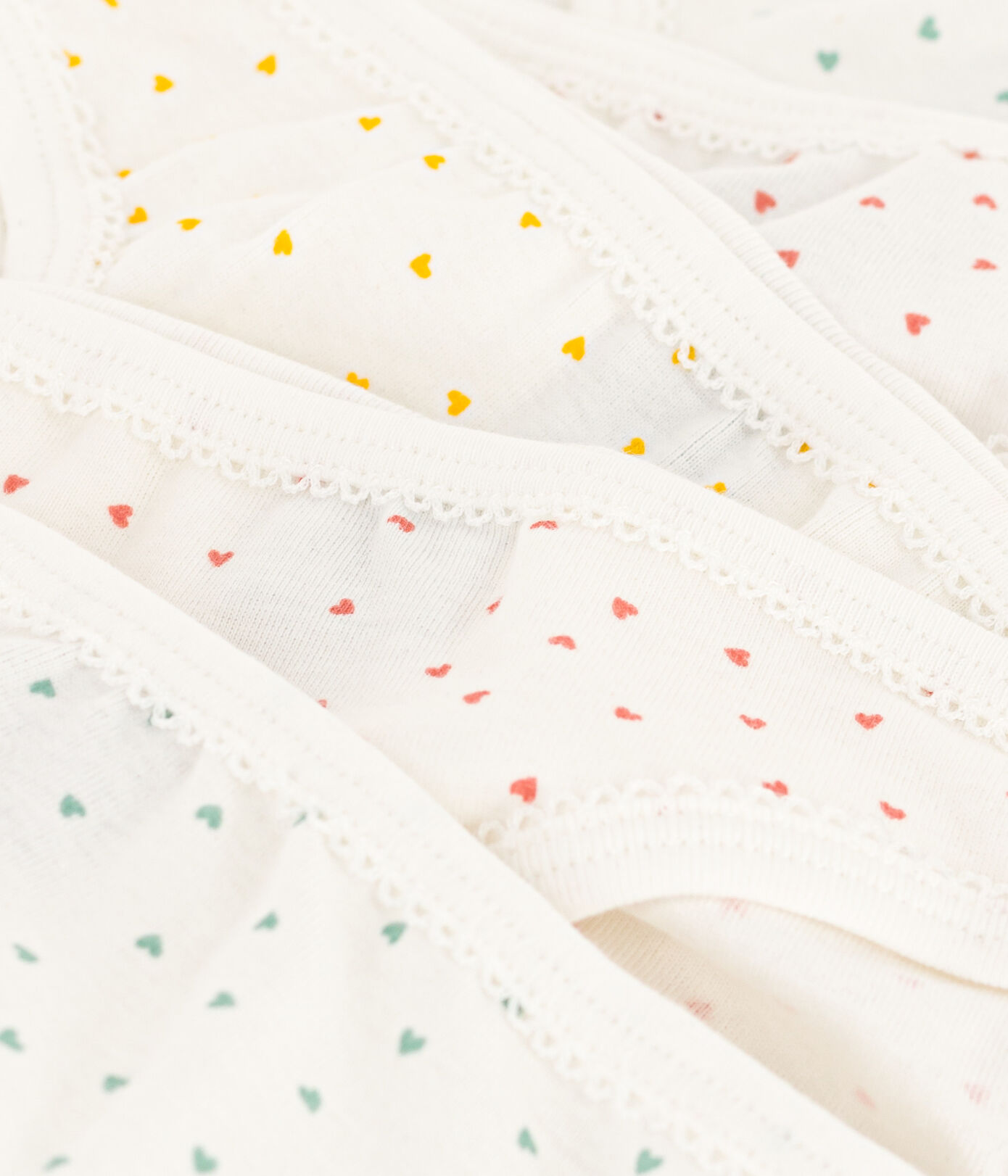 Lot de 5 culottes petits cur en coton petite fille