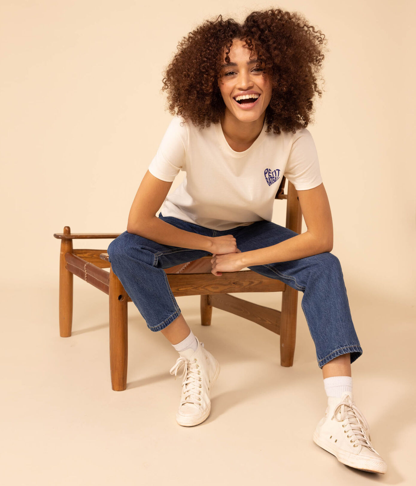 Tee-shirt LE DROIT col rond en coton Femme