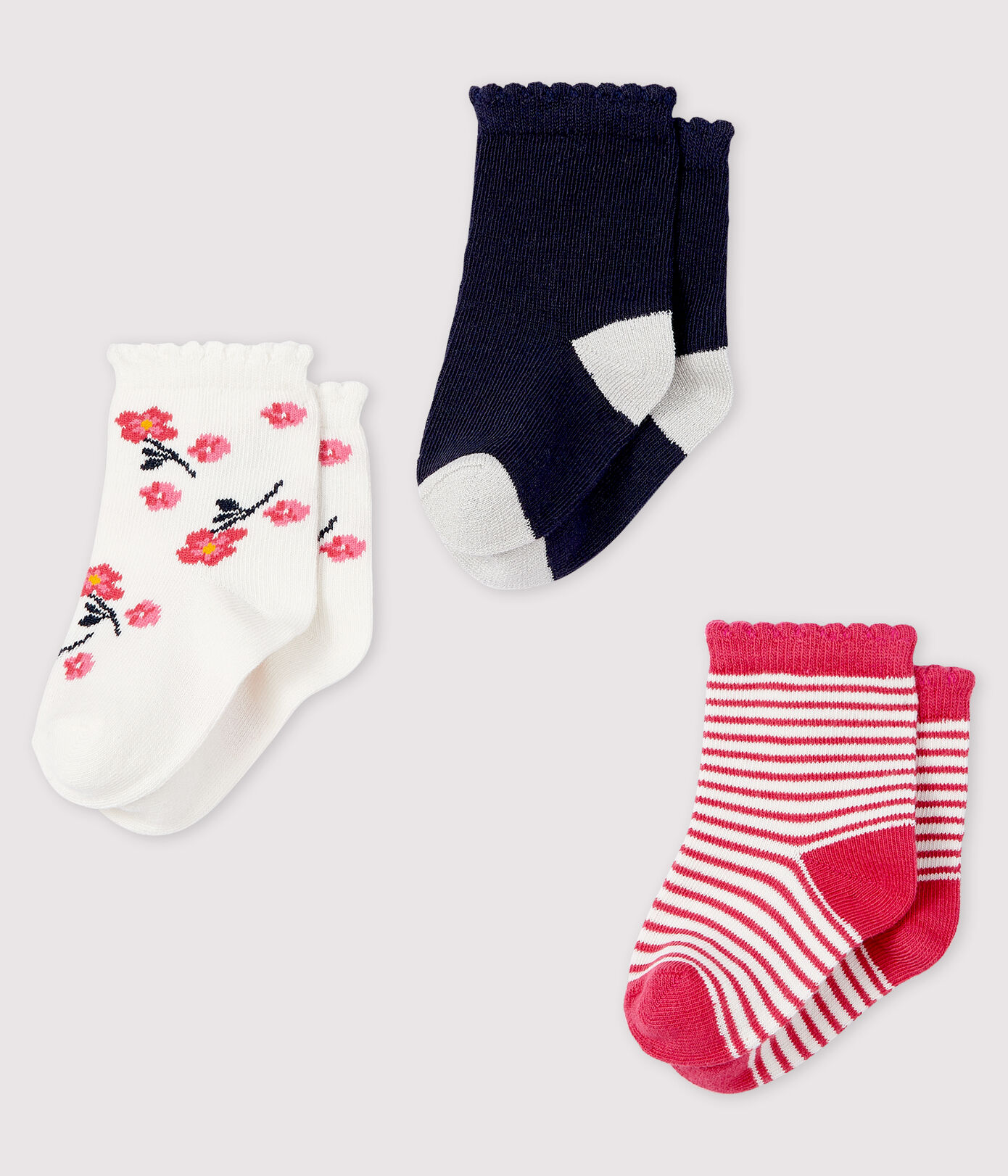 Lot de 3 paires de chaussettes bébé