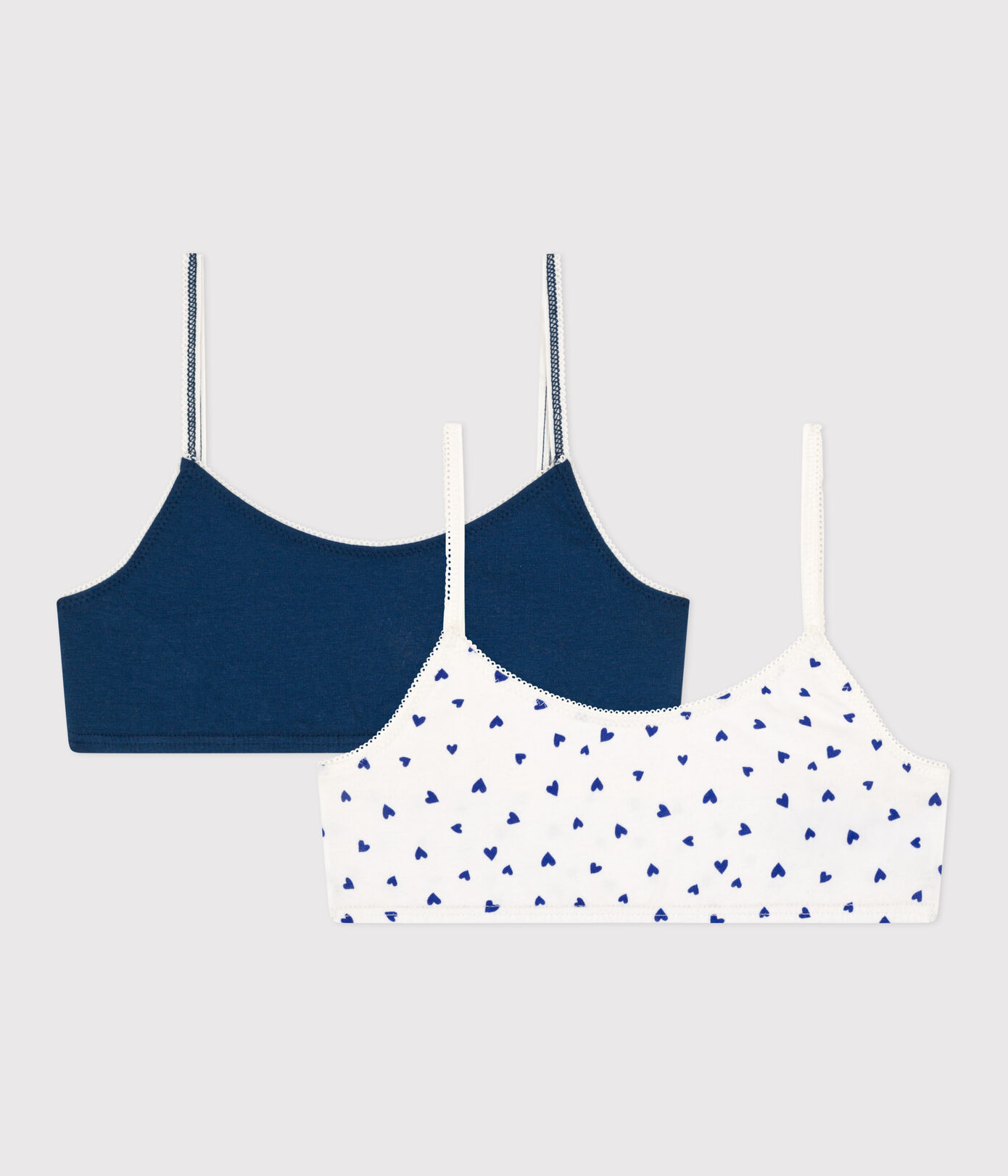 Lot de 2 brassières cur en coton et élasthanne petite fille