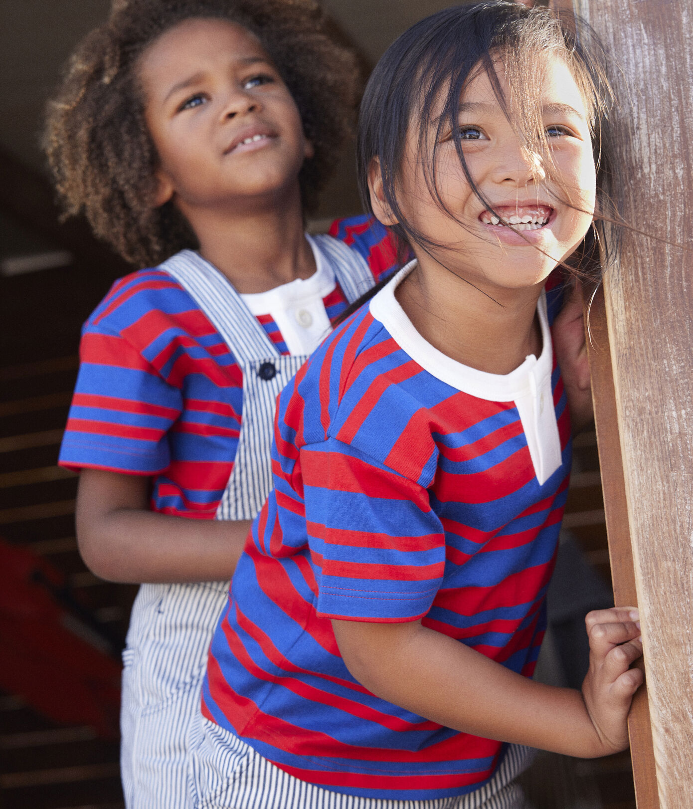 Tee-shirt rayé en coton enfant fille