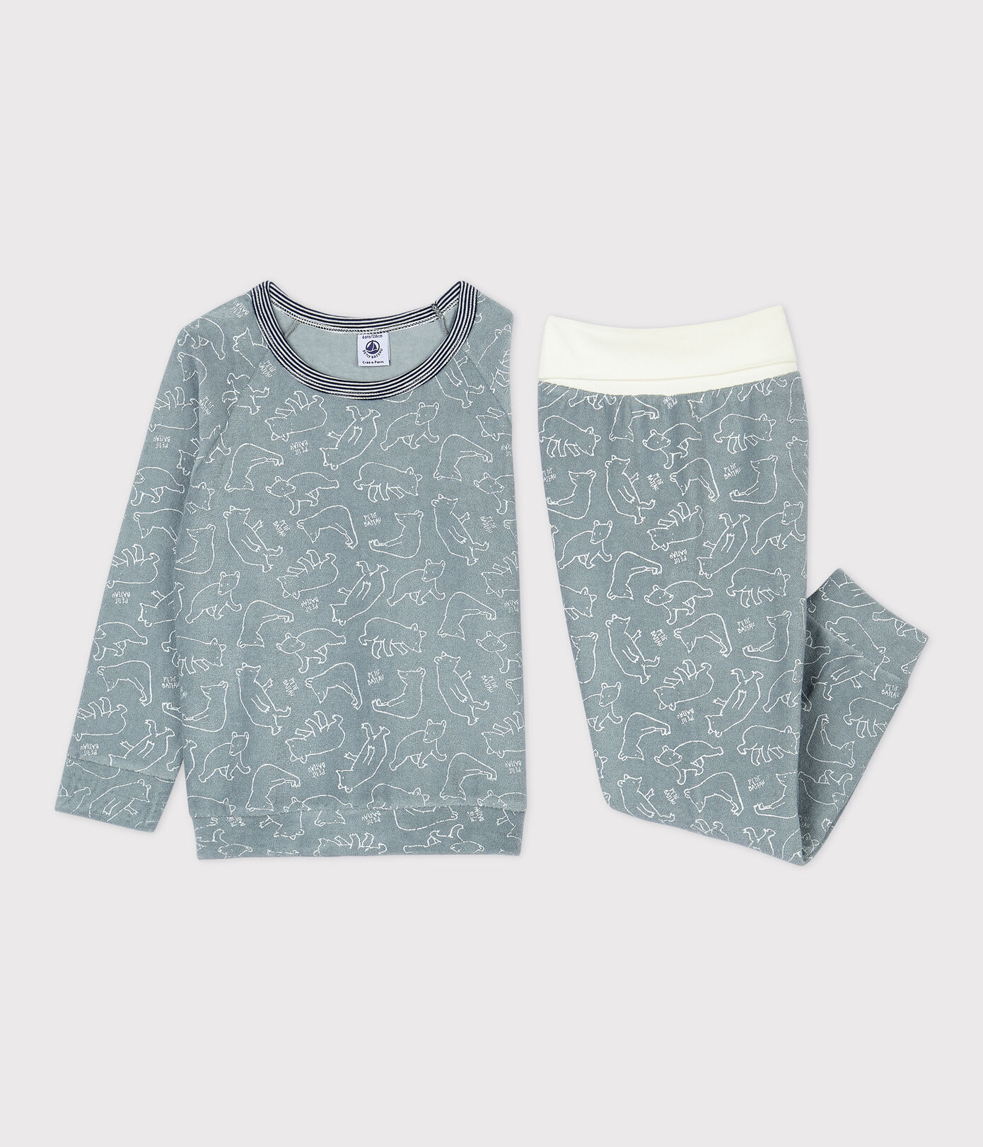 Pyjama ours petite fille/petit garon en bouclette éponge grattée