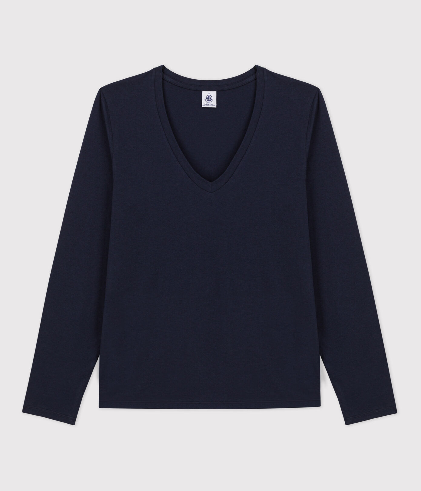 Tee-shirt LE DROIT col V en coton Femme