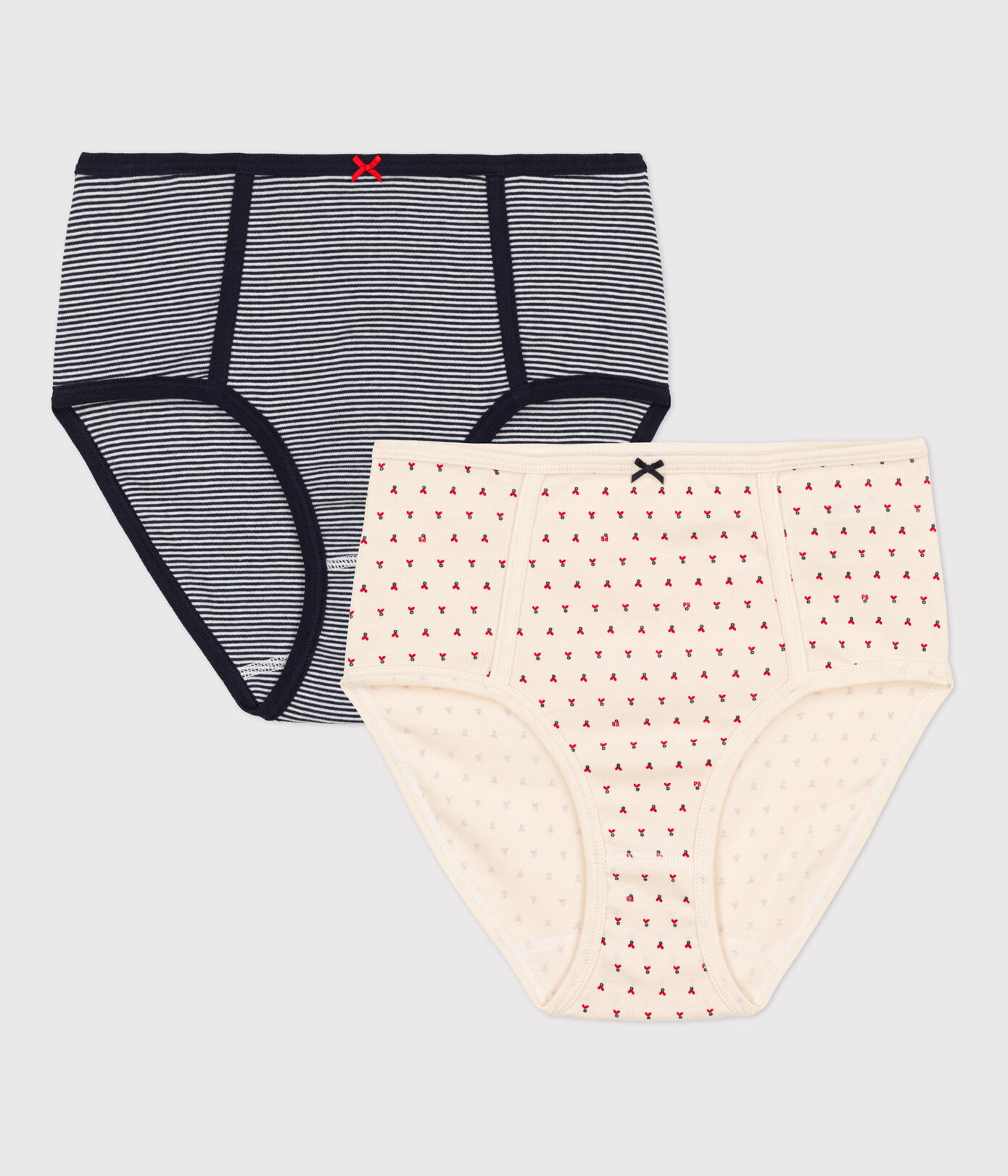 Lot 2 culottes taille haute en coton Femme