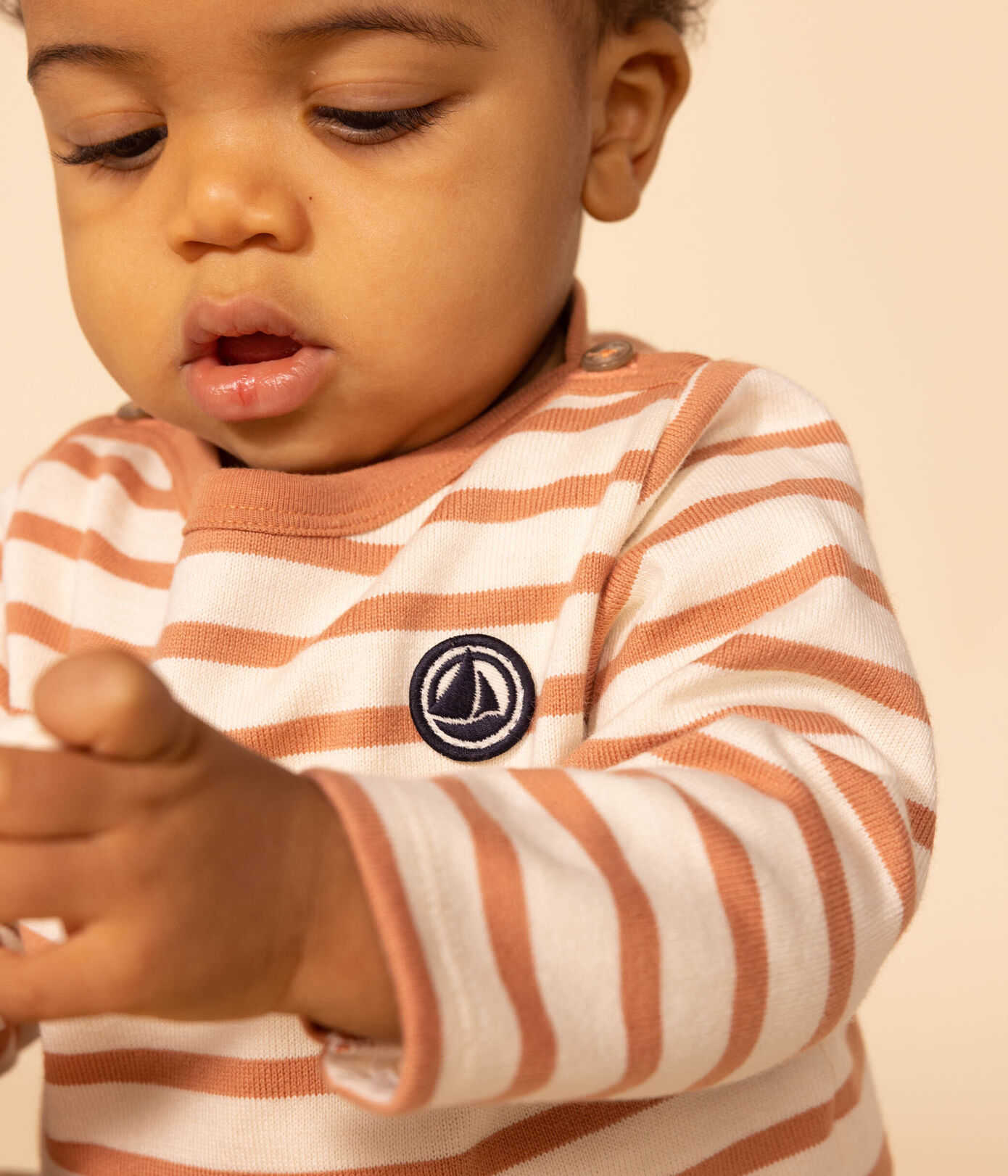 Marinière en jersey épais bébé