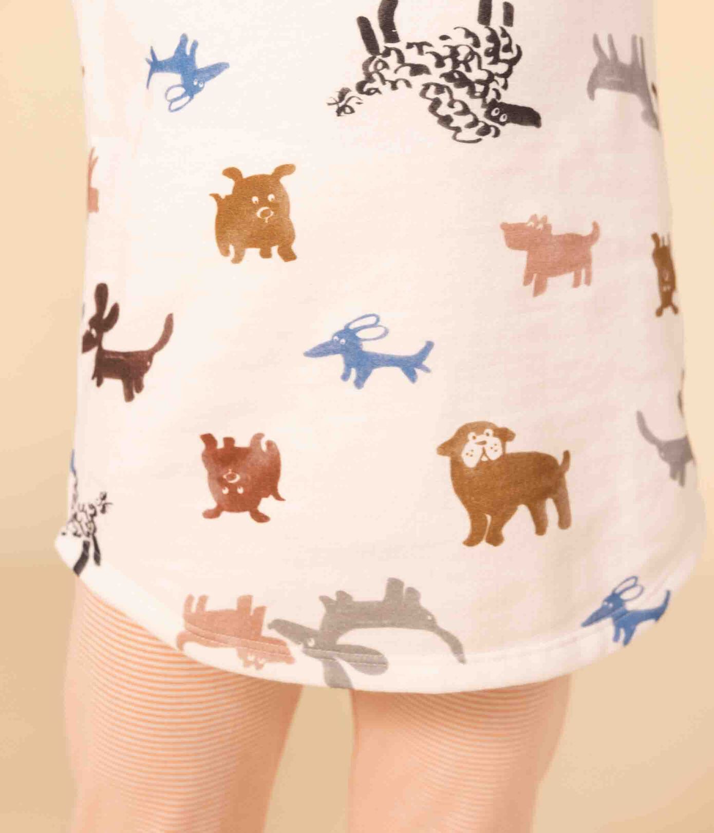 Chemise de nuit chien petite fille en molleton