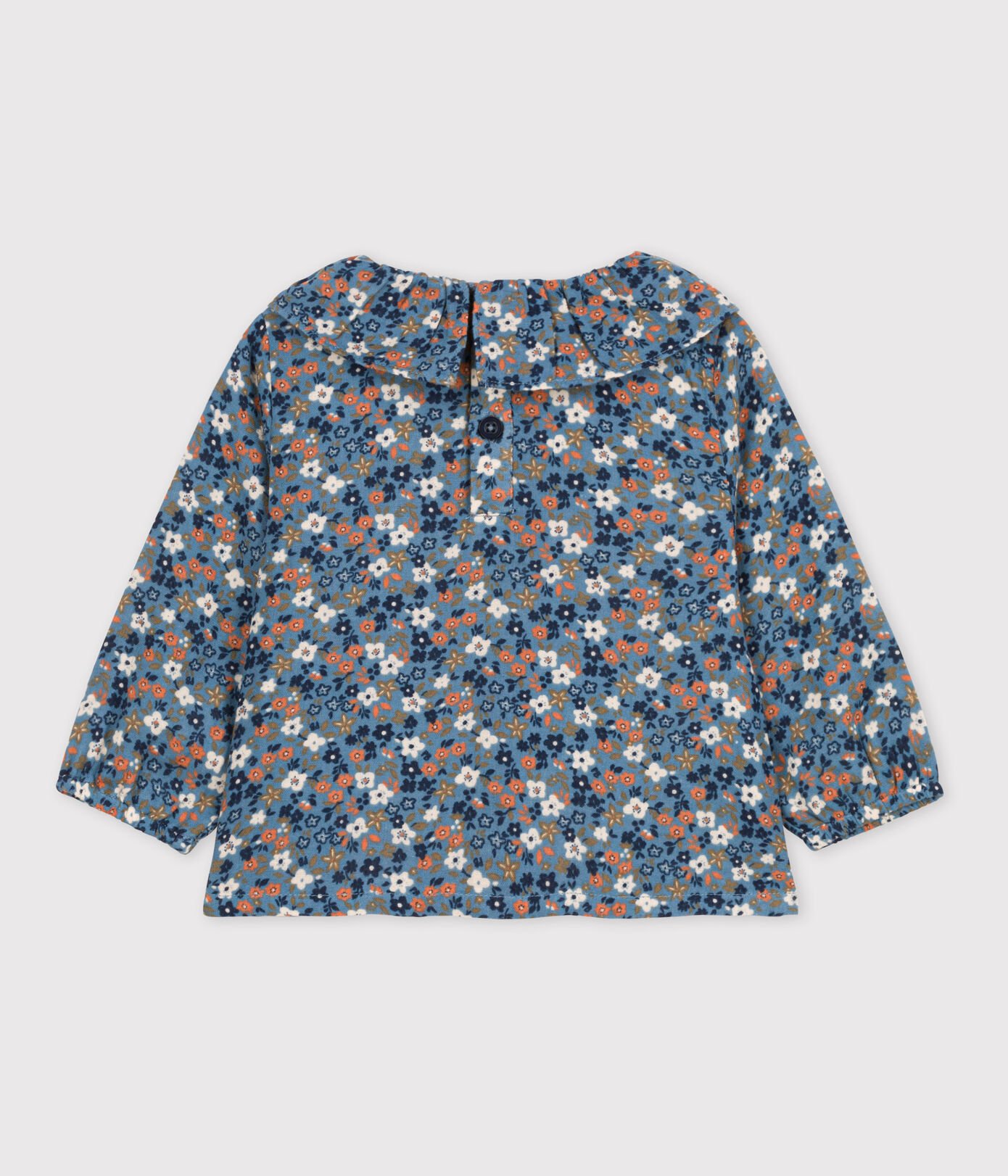 Blouse manches longues bébé imprimée en gaze de coton