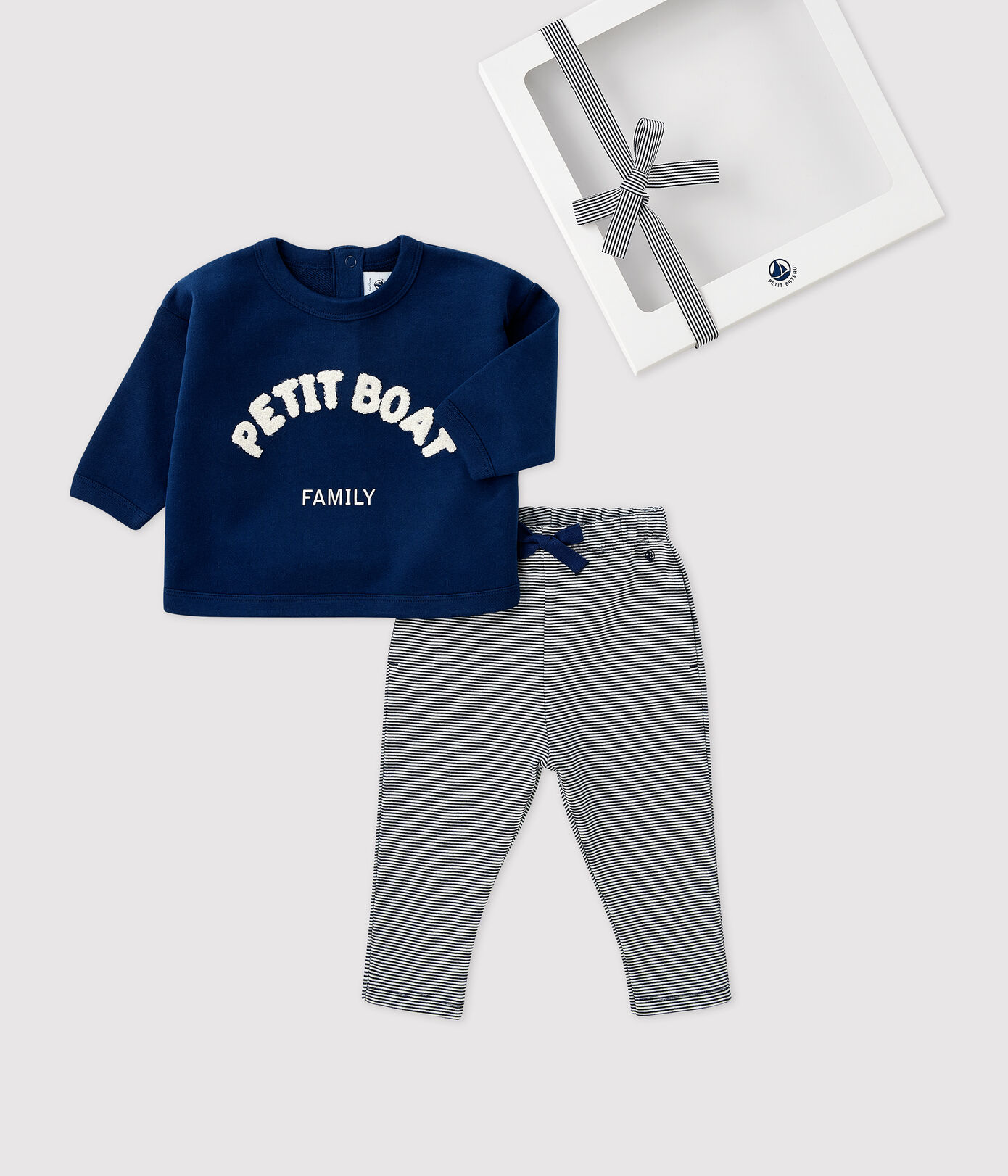 Coffret cadeau bébé sweat et pantalon