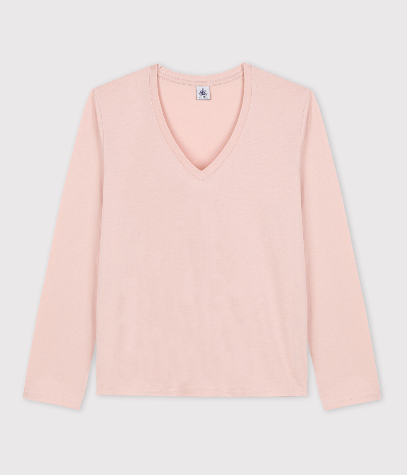 Tee-shirt LE DROIT col V en coton Femme