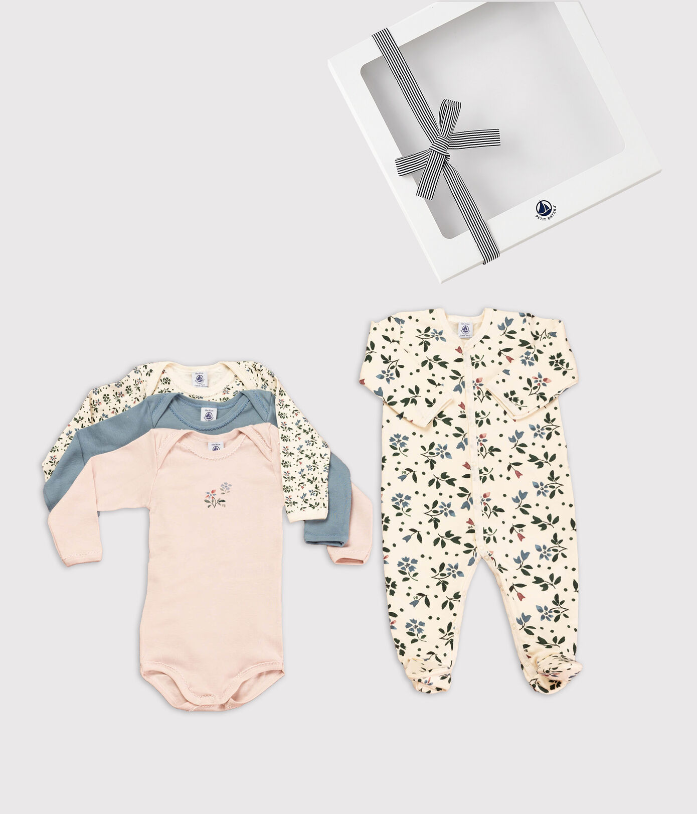 Coffret cadeau fleurs bébé