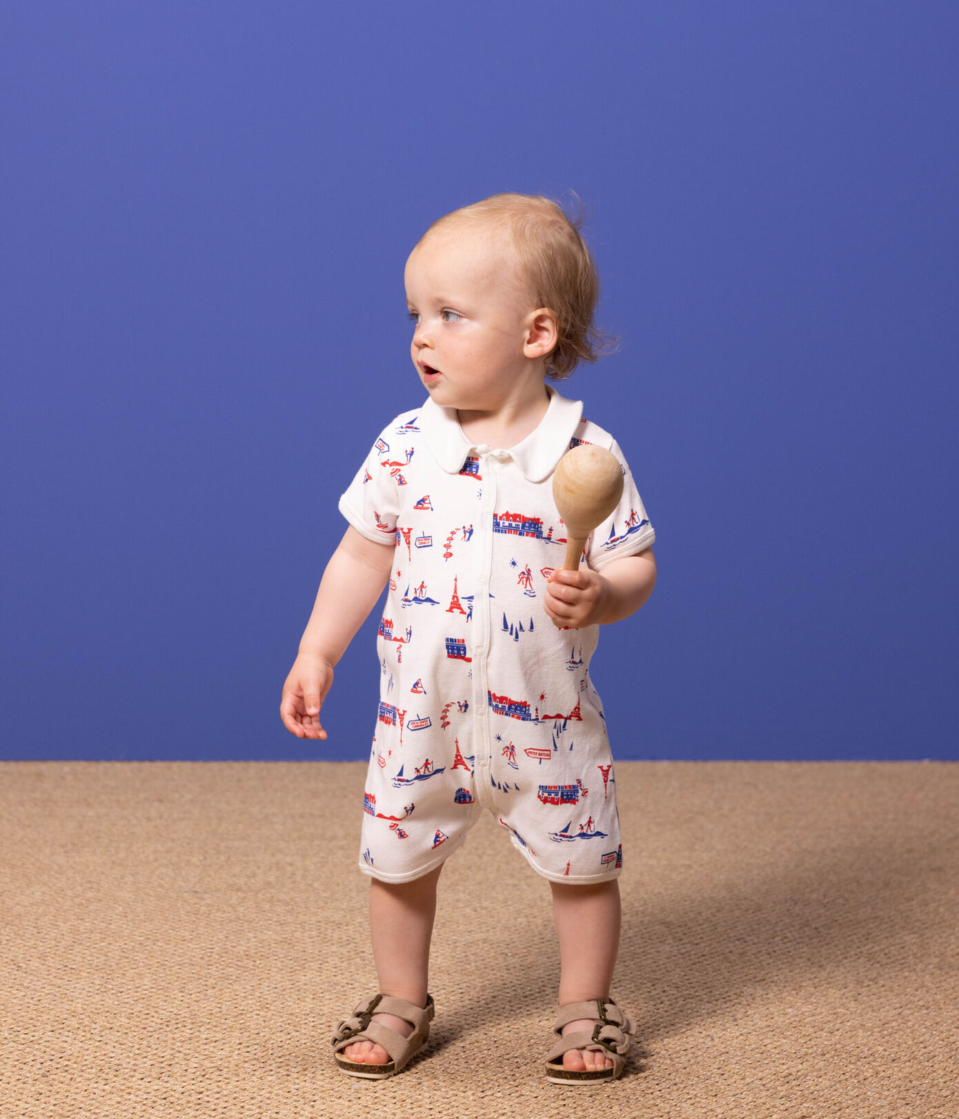 Combinaison courte Paris en coton bébé