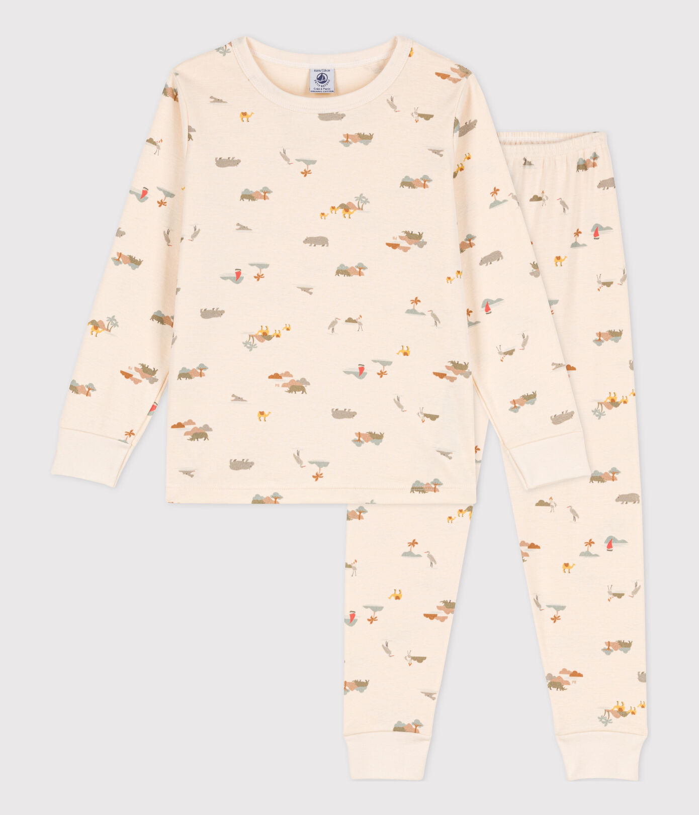 Pyjama animaux en coton petite fille/petit garon