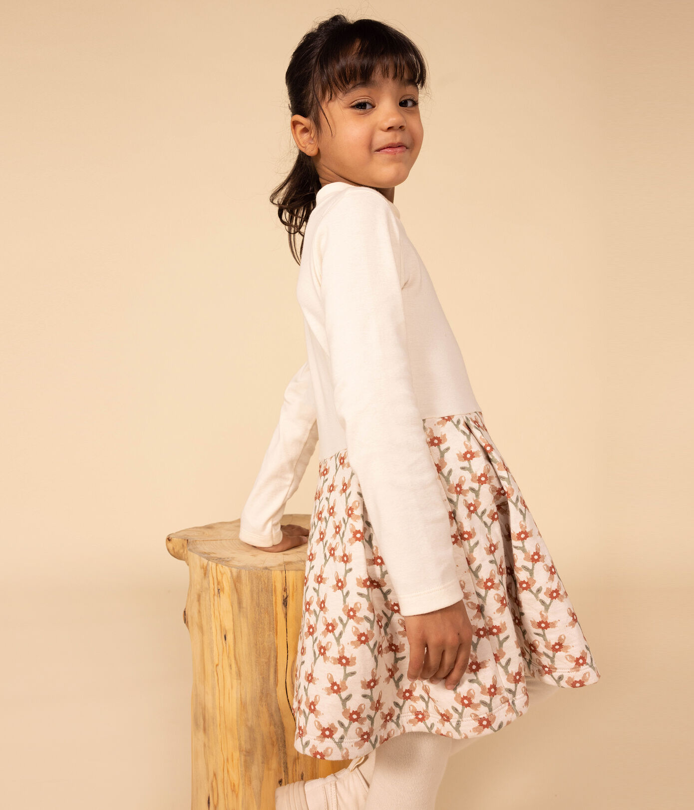 Robe manches longues imprimée enfant fille