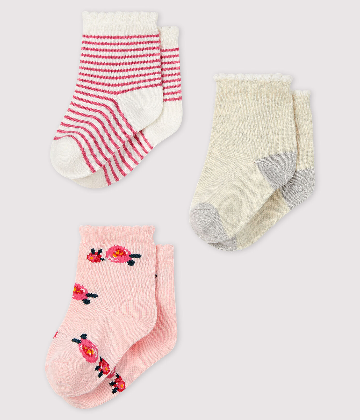 Lot de 3 paires de chaussettes bébé