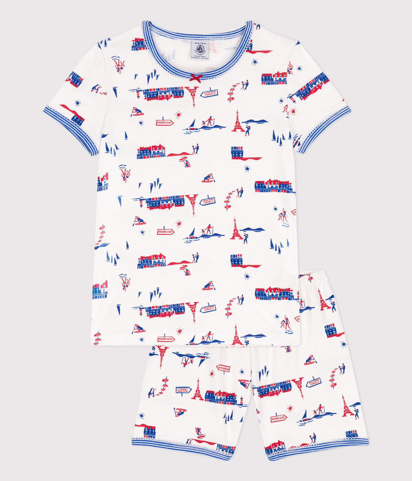 Pyjacourt Paris en coton petite fille