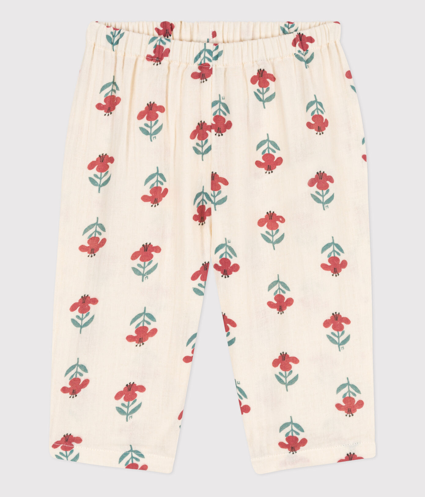 Pantalon bébé en gaze de coton imprimée