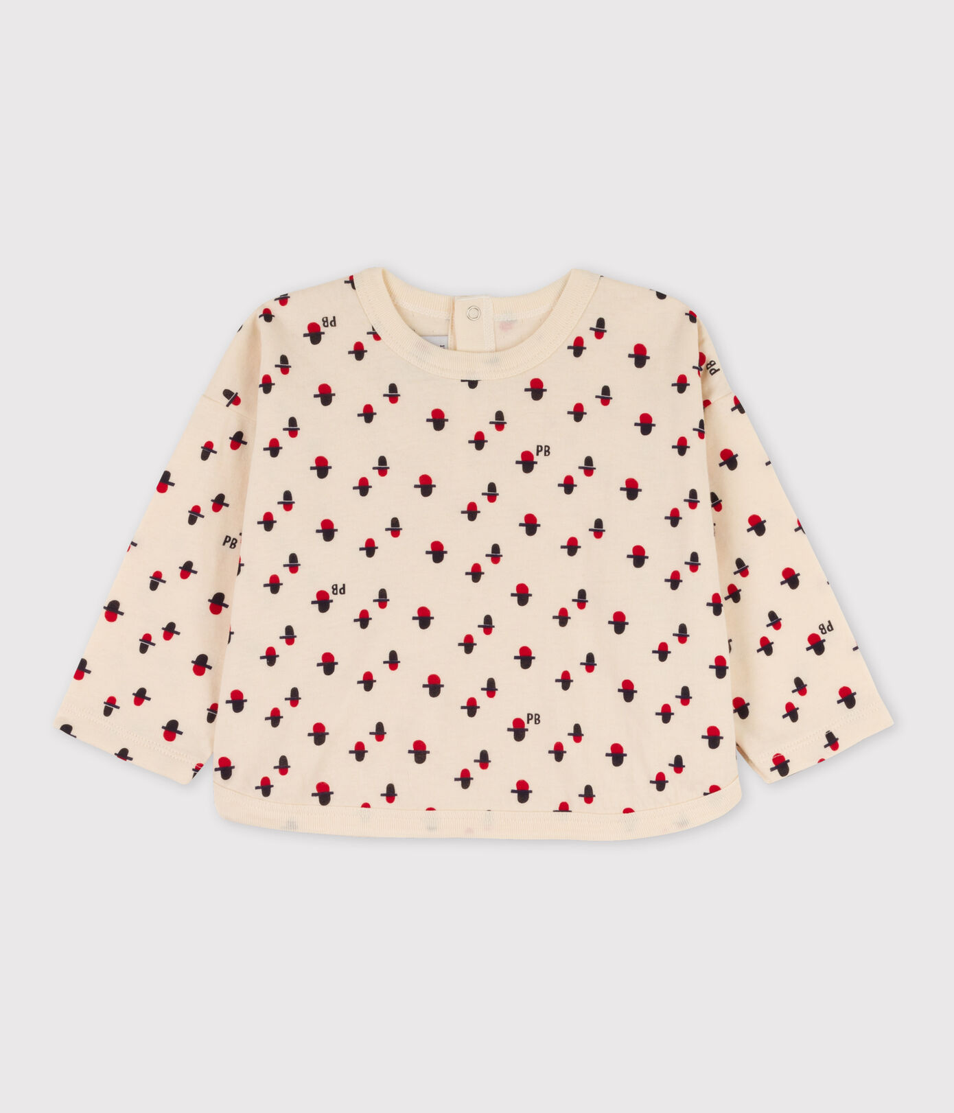 Tee-shirt manches longues bébé imprimé en tubique