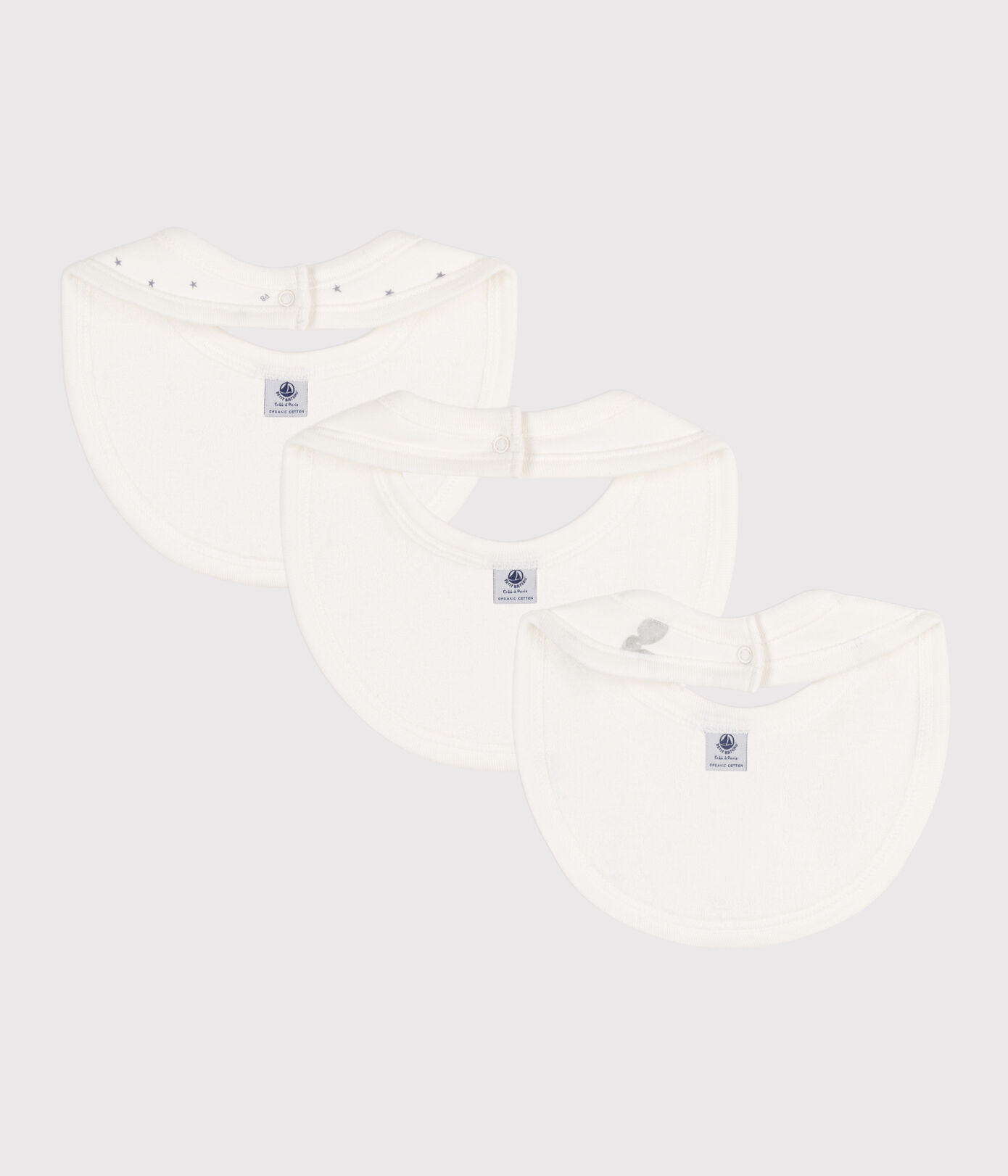 Lot de 3 bavoirs lapins en coton