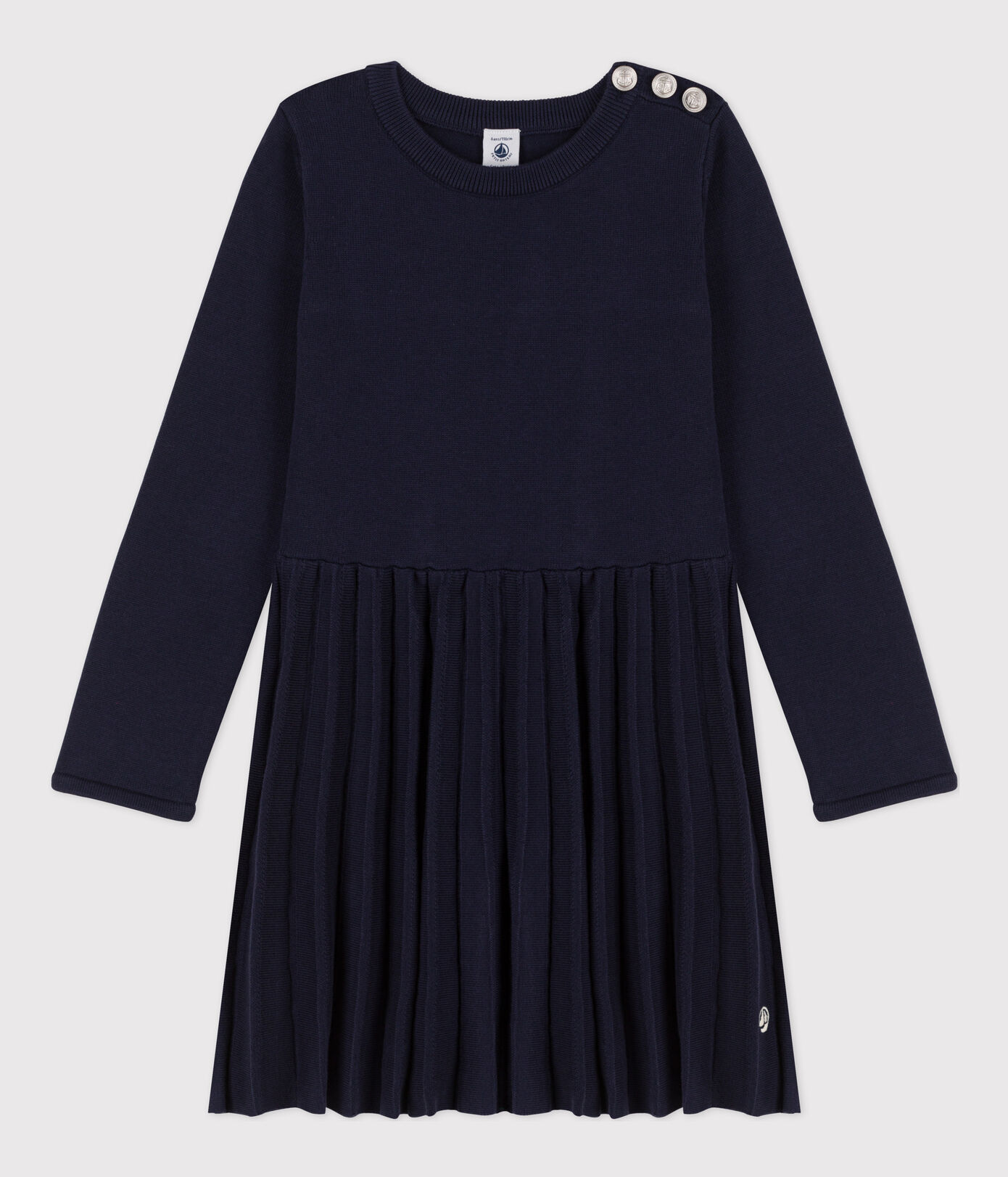 Robe manches longues en tricot enfant fille