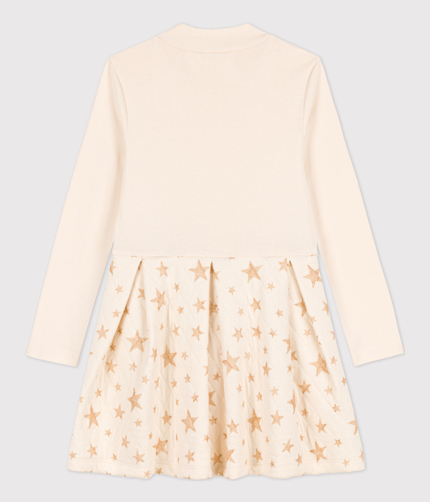 Robe manches longues bimatière enfant fille