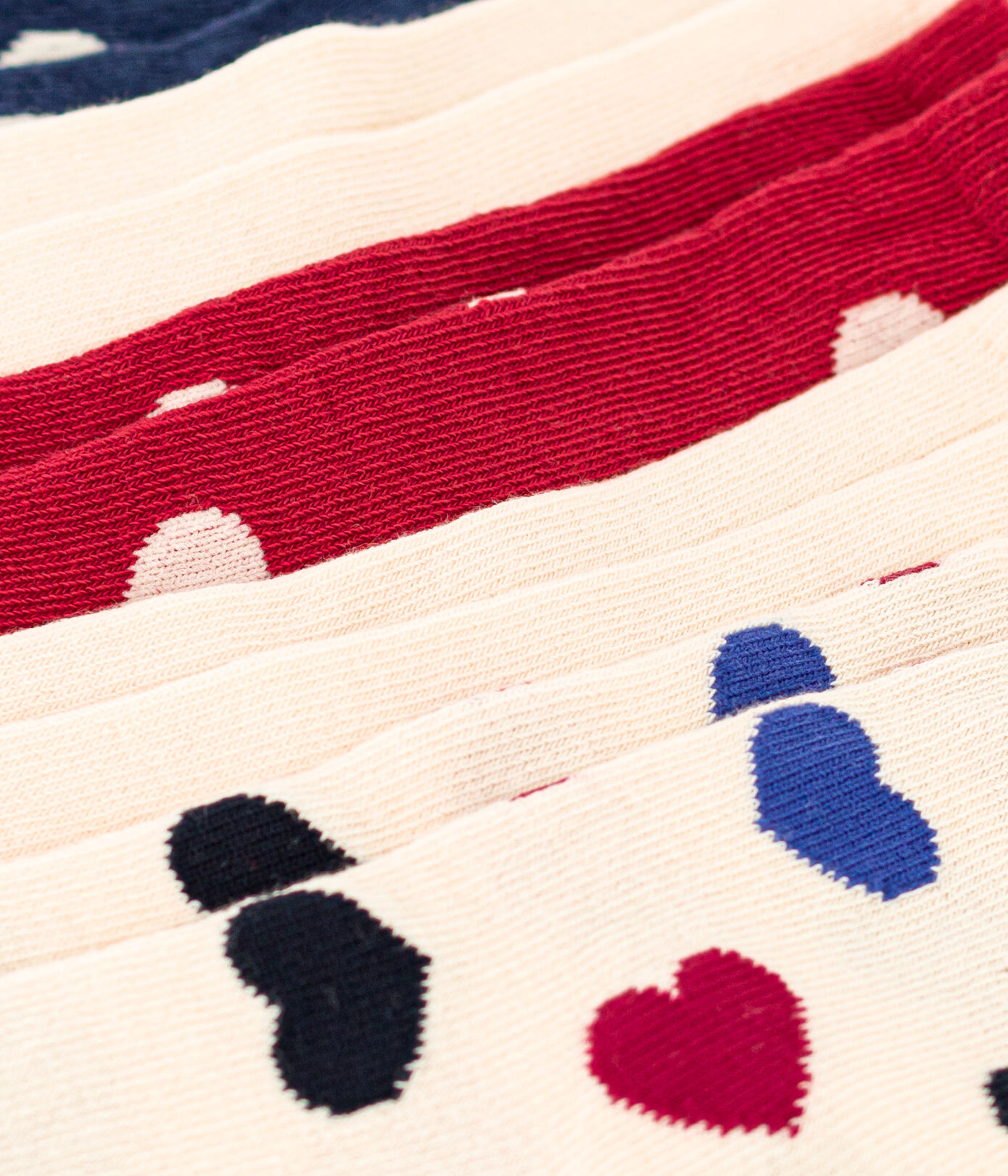 Lot de 5 paires de chaussettes coeurs enfant garon-fille