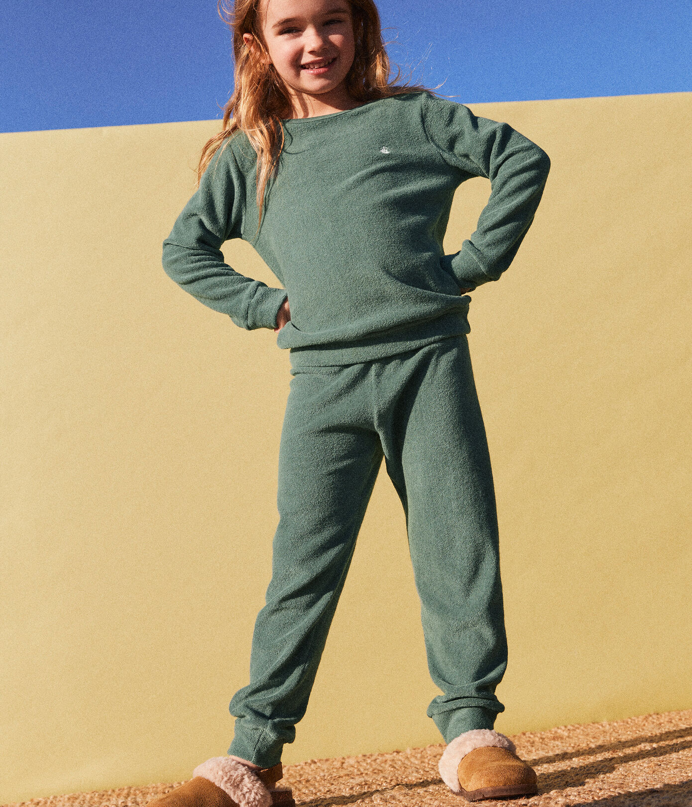 Pyjama petite fille/petit garon en bouclette éponge grattée