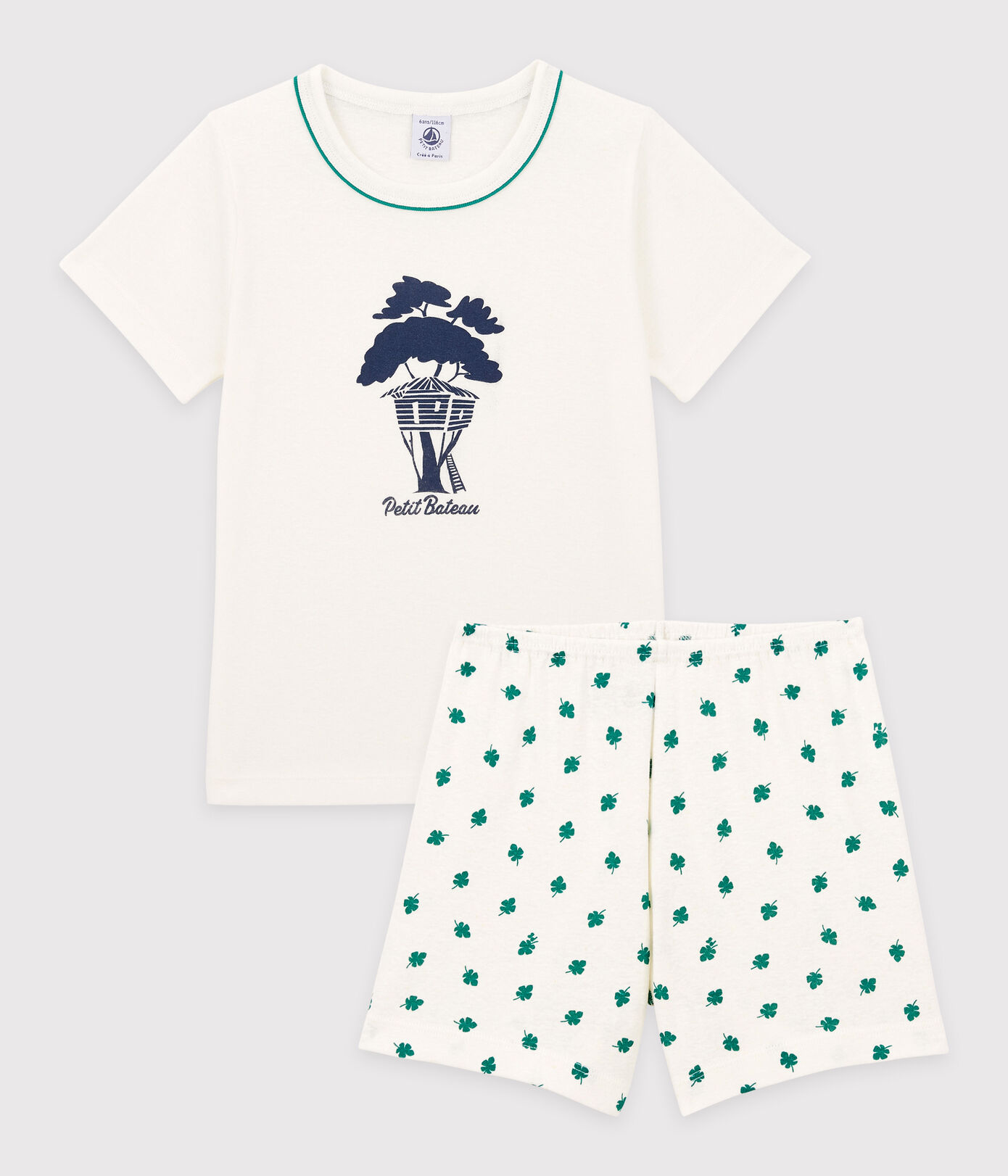 Pyjacourt arbre petit garon en coton et lin