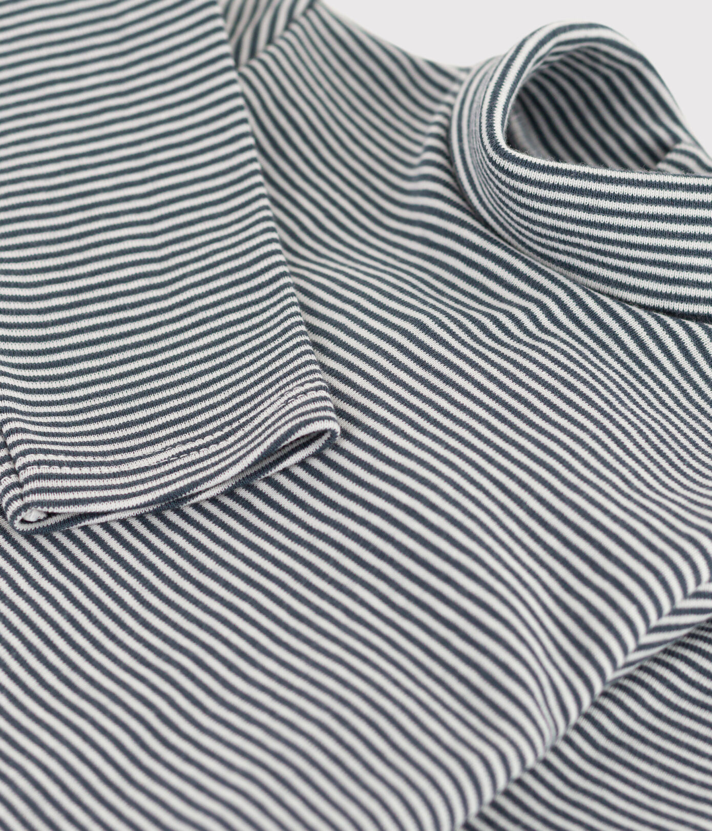 Body manches longues bébé rayé col roulé en coton