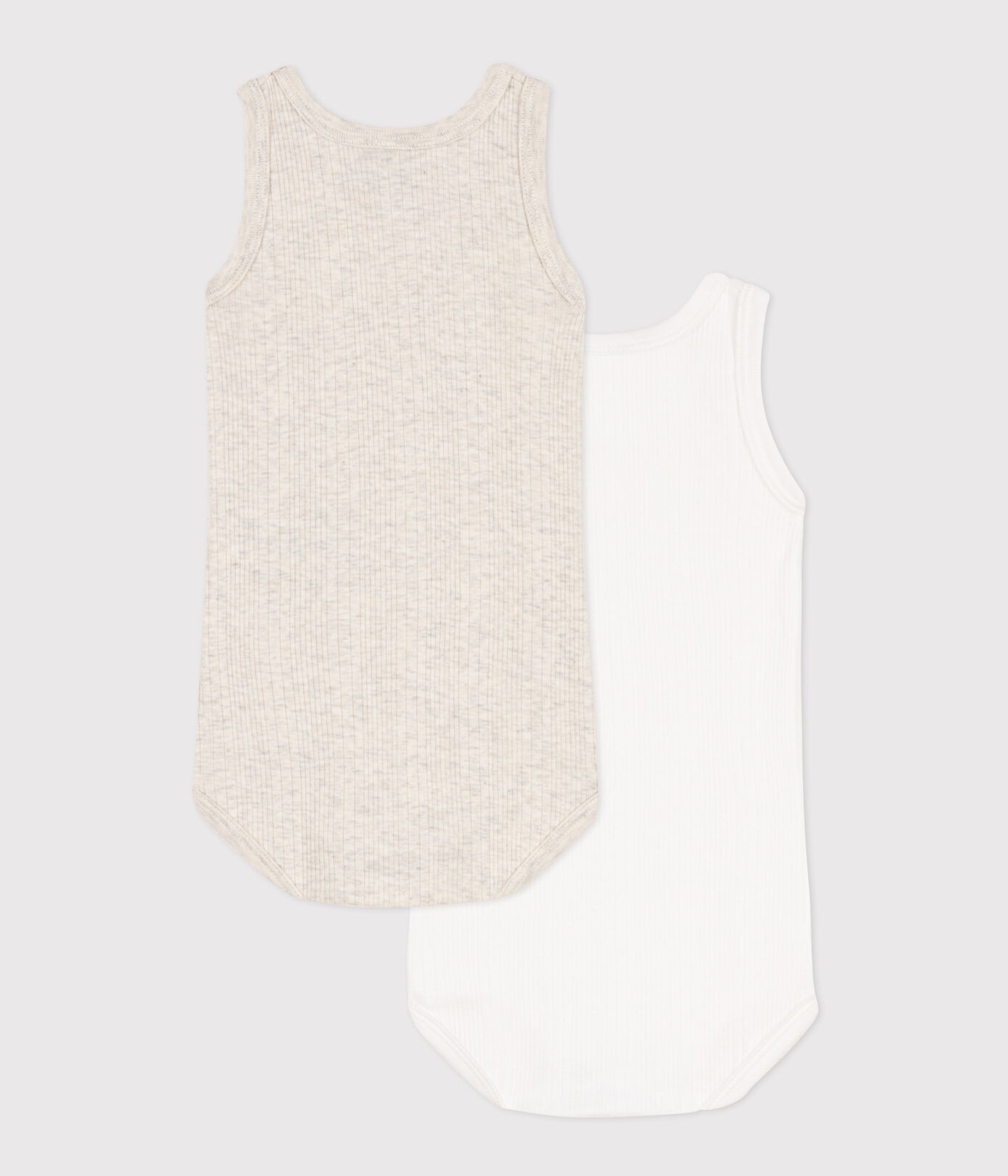 Lot de 2 bodies debardeurs cte désaiguillée en coton