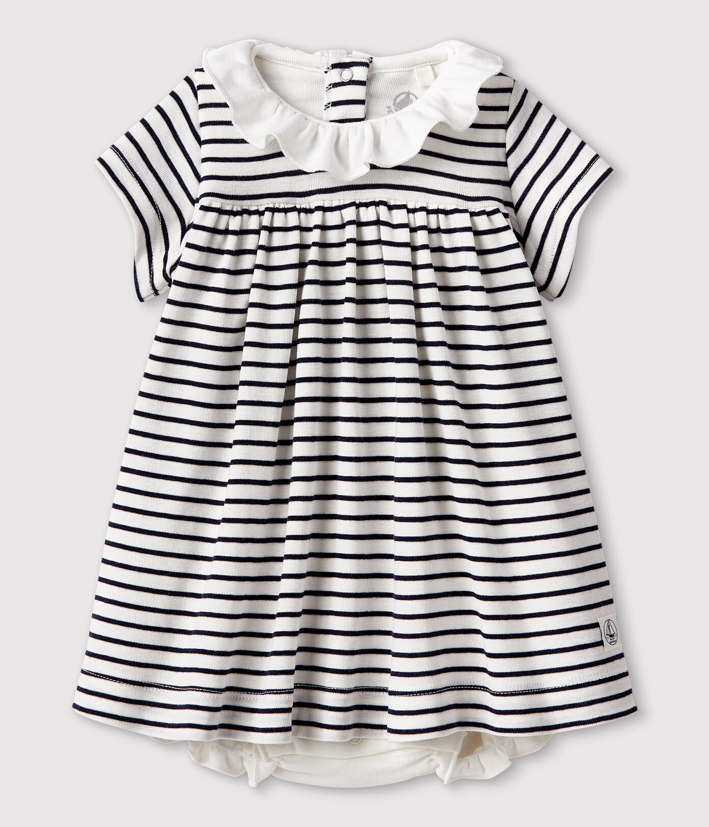 Robe body manches courtes bébé fille en cte