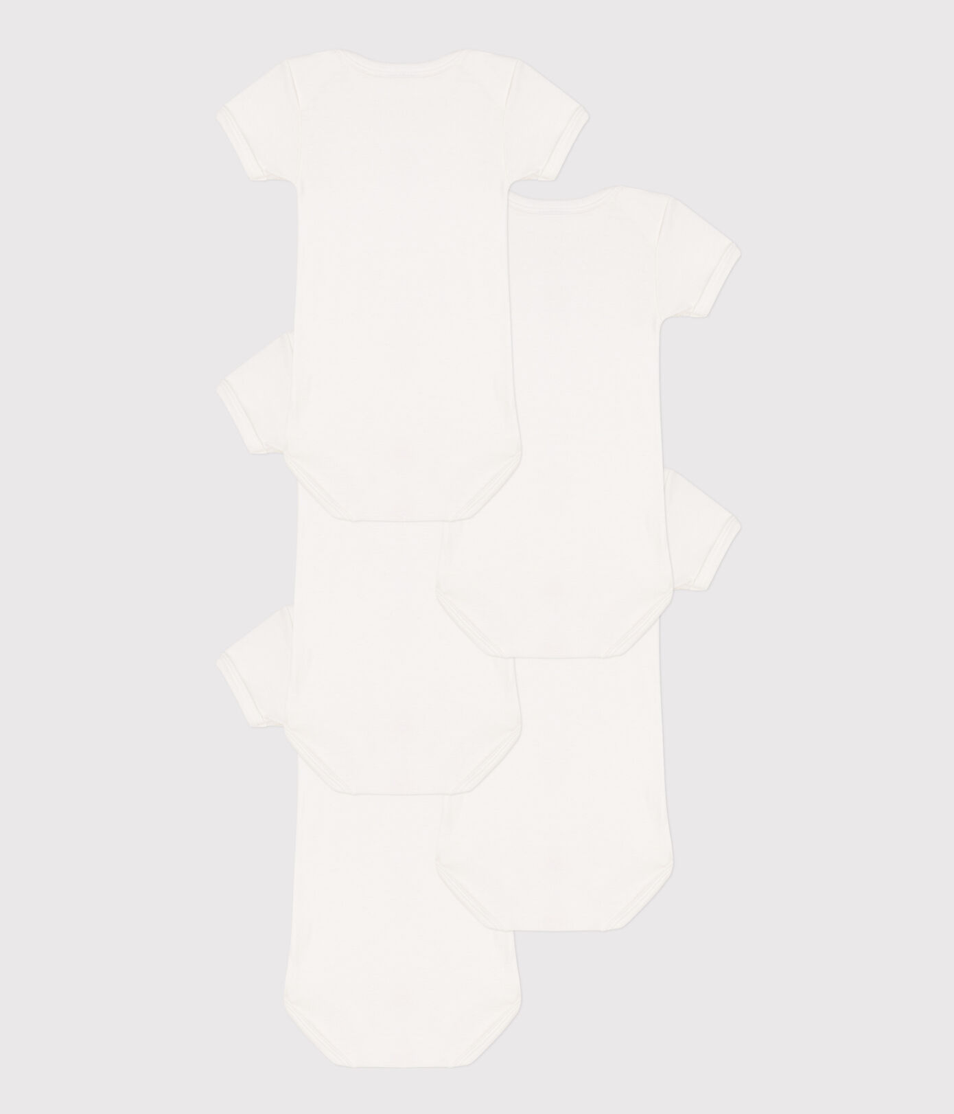 Lot de 5 bodies manches courtes lapins en coton