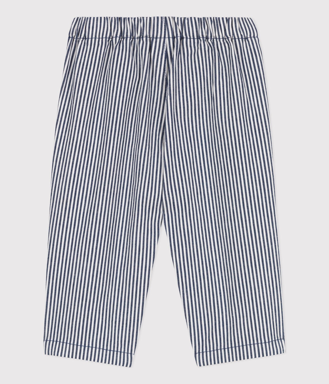 Pantalon bébé en toile rayée