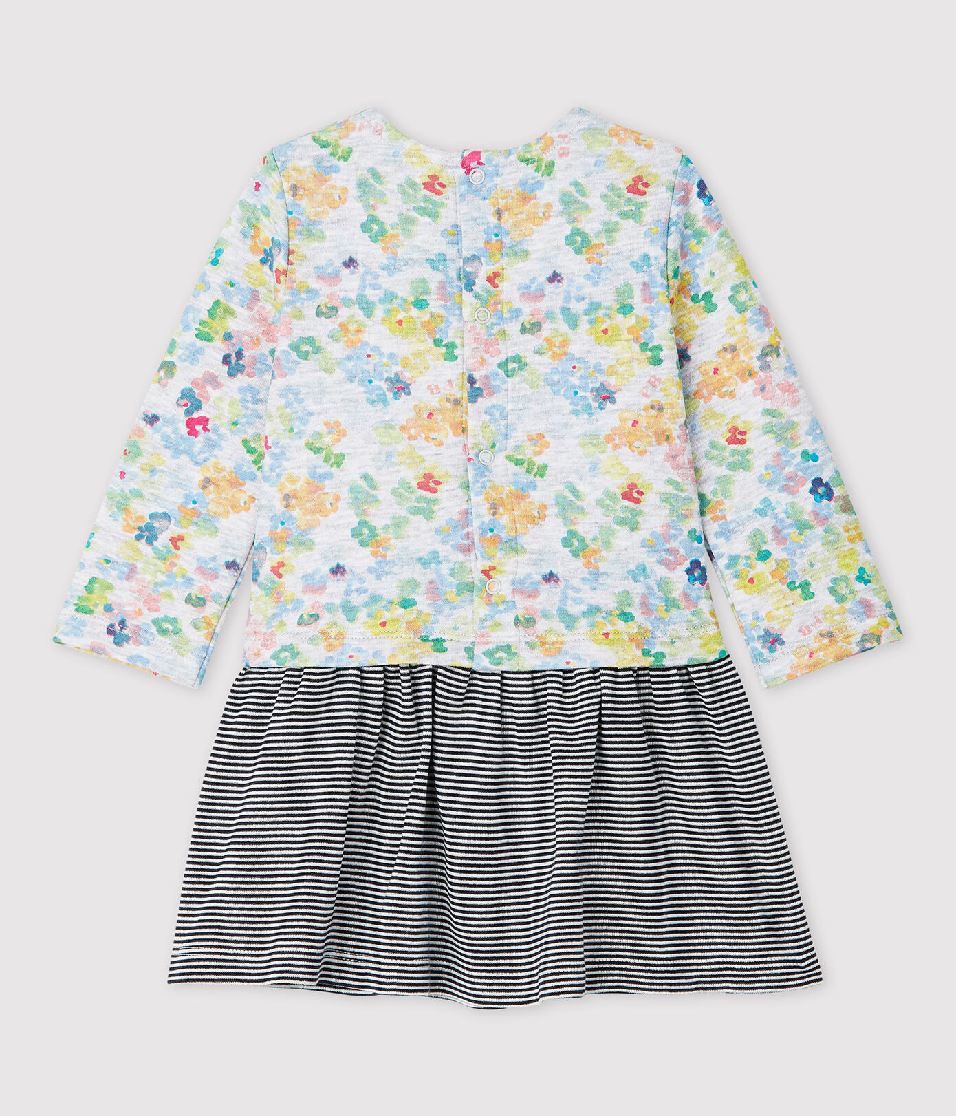 Robe manches longues en jersey bébé fille