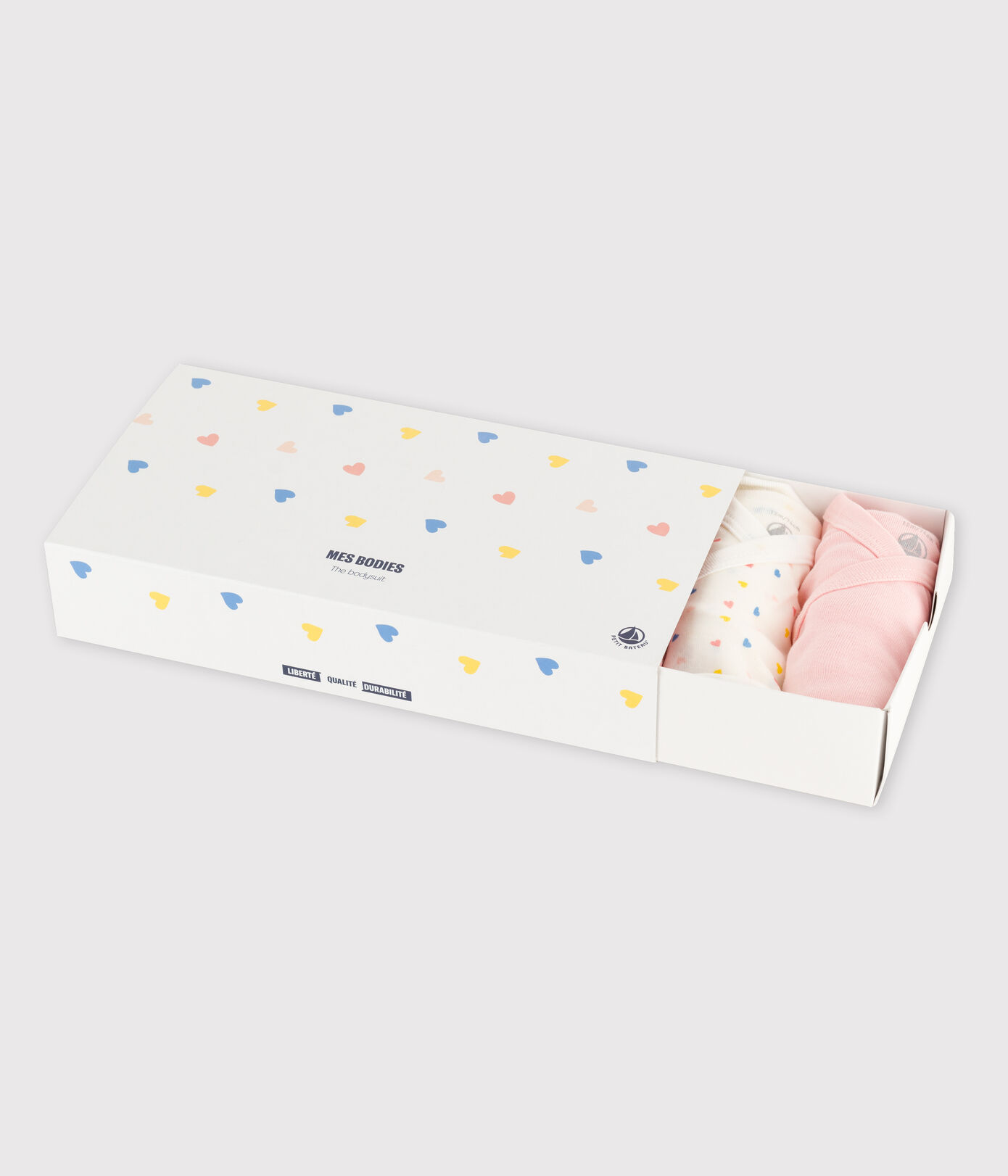 Lot de 5 bodies bébé en coton biologique