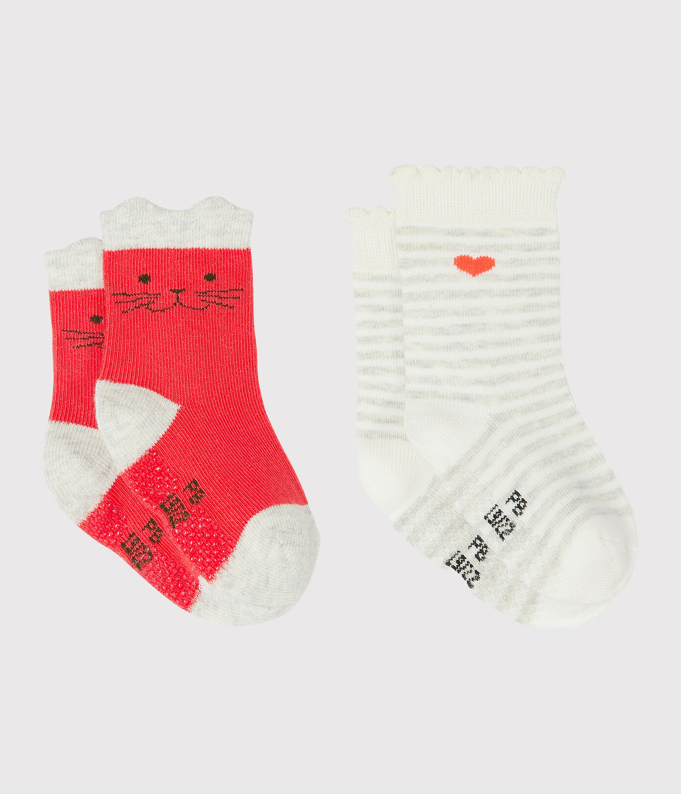 Lot de 2 paires de chaussettes bébé fille