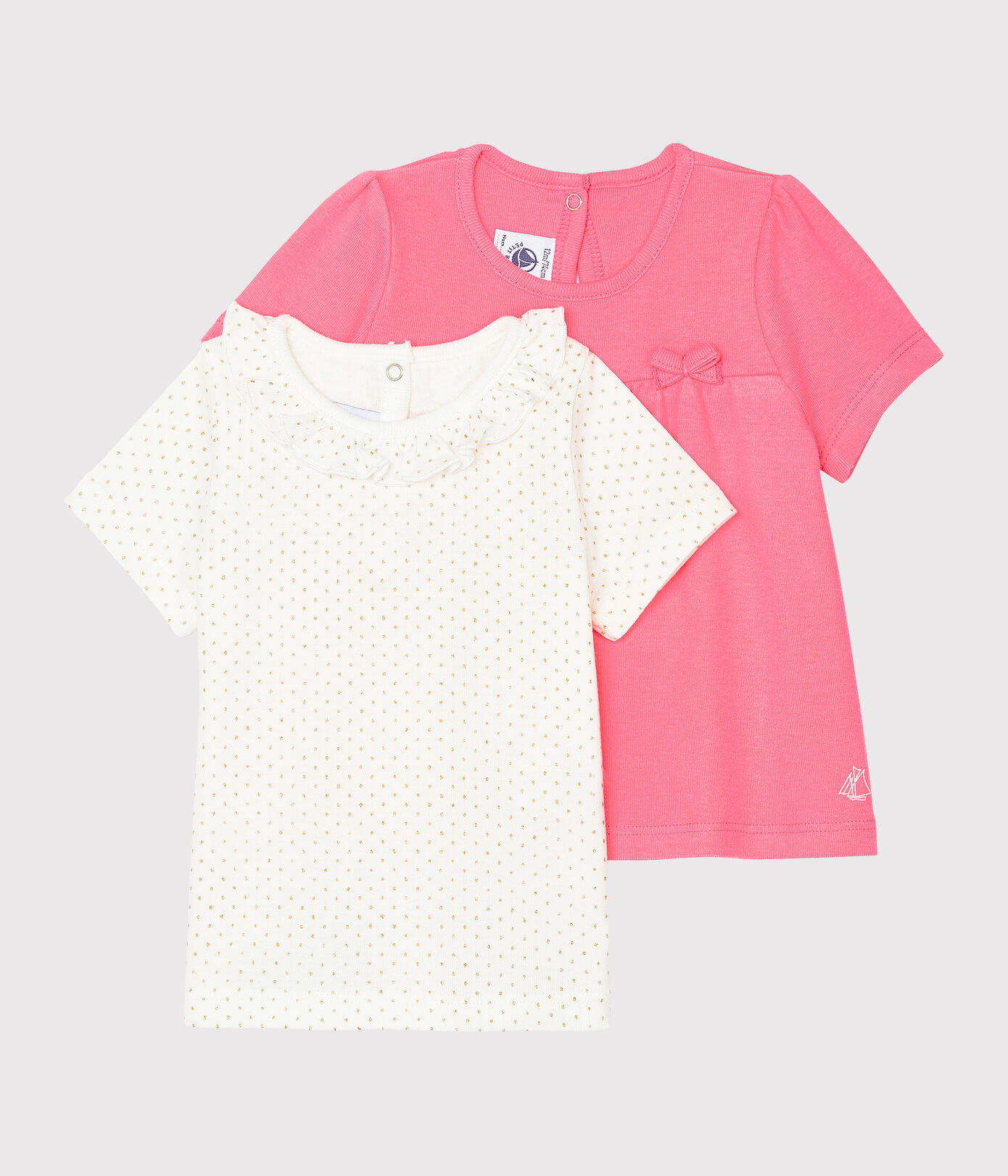 Lot de 2 tee-shirts bébé fille