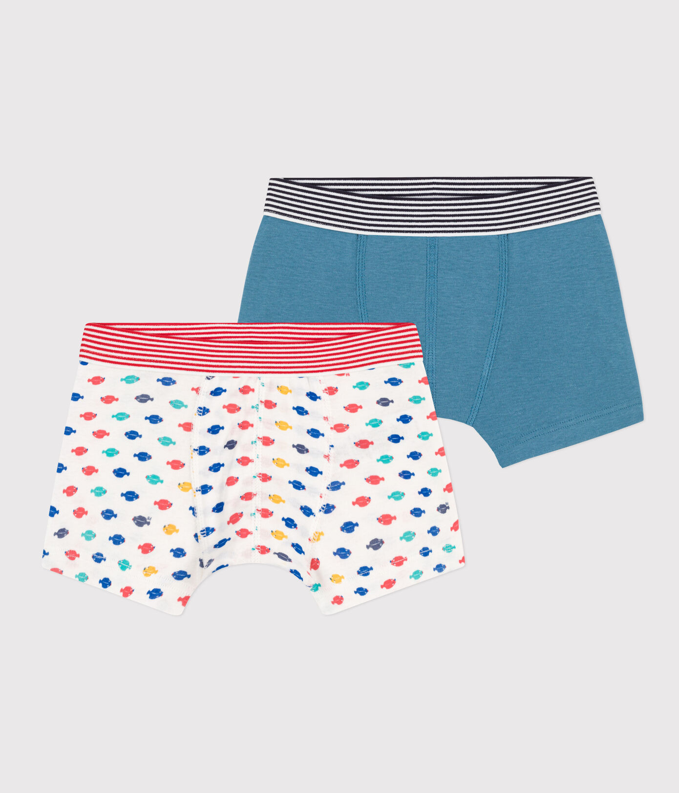 Lot de 2 boxers animaux marins en coton petit garon