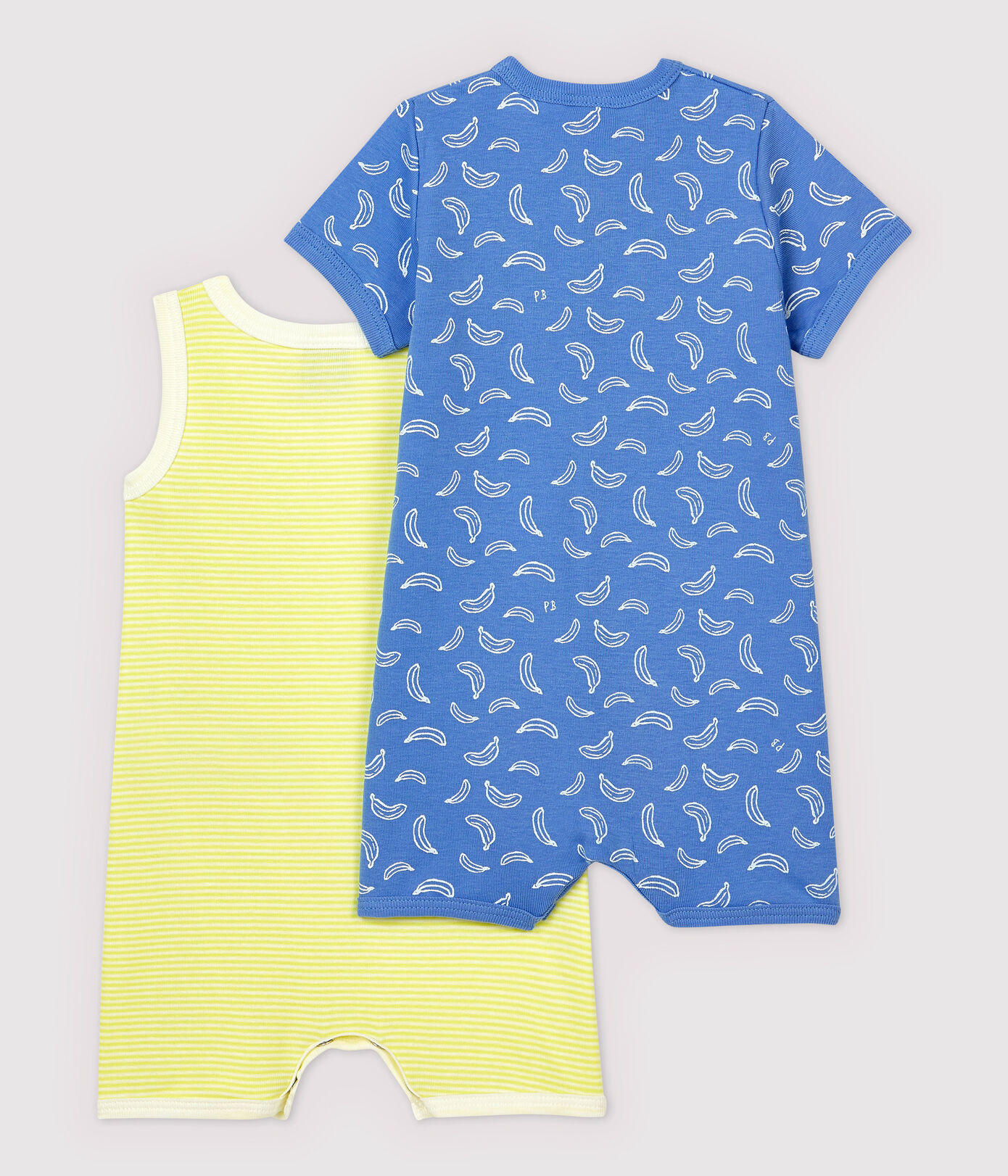 Lot de 2 combicourts en coton