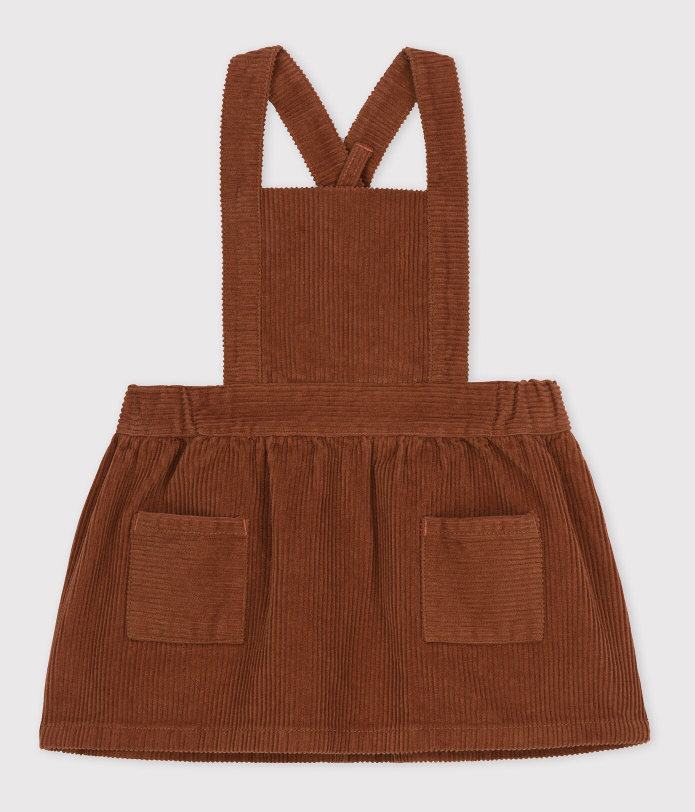 Robe sans manche bébé en velours grosses ctes
