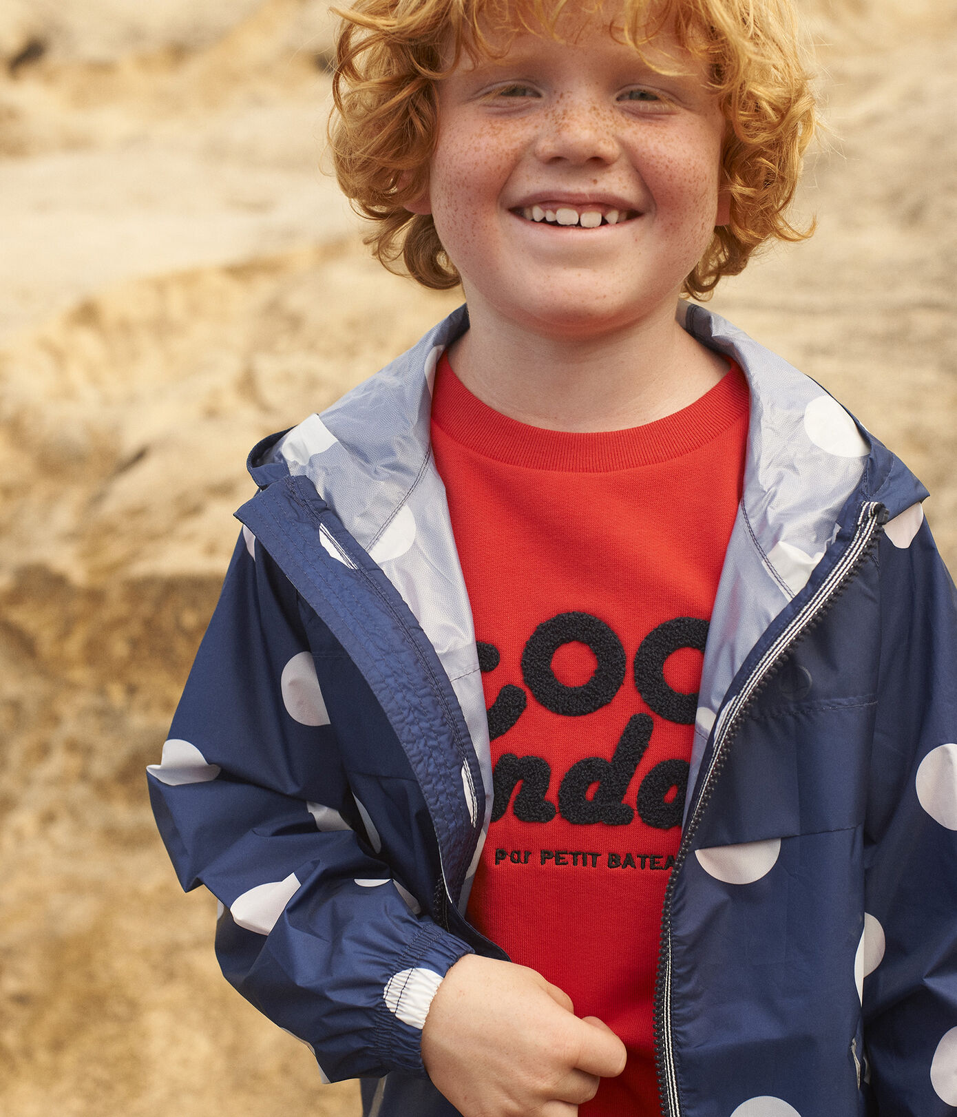 Coupe-vent mi-long polyester recyclé enfant fille