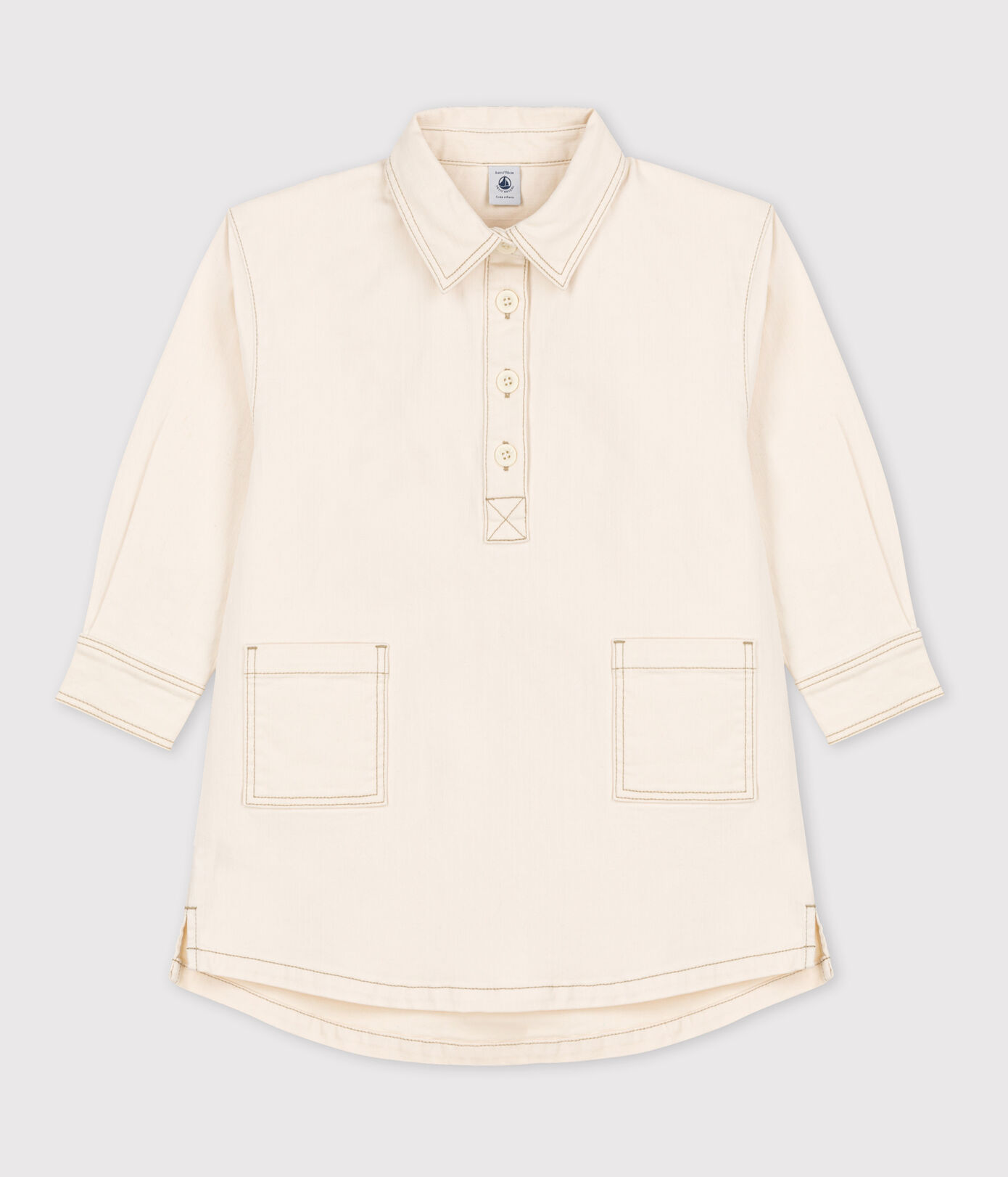 Robe manches longues en denim enfant fille