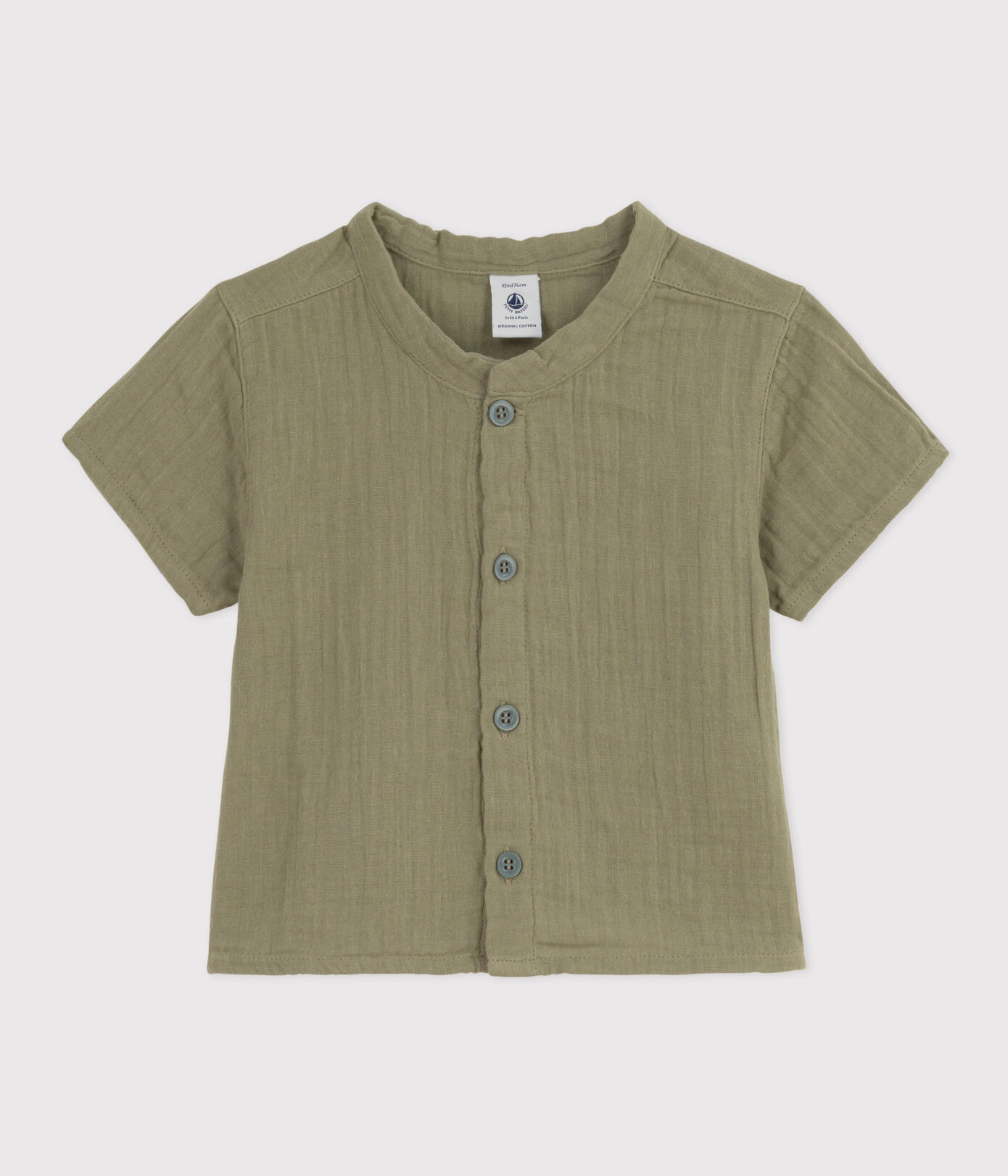 Chemise manches courtes bébé en gaze de coton