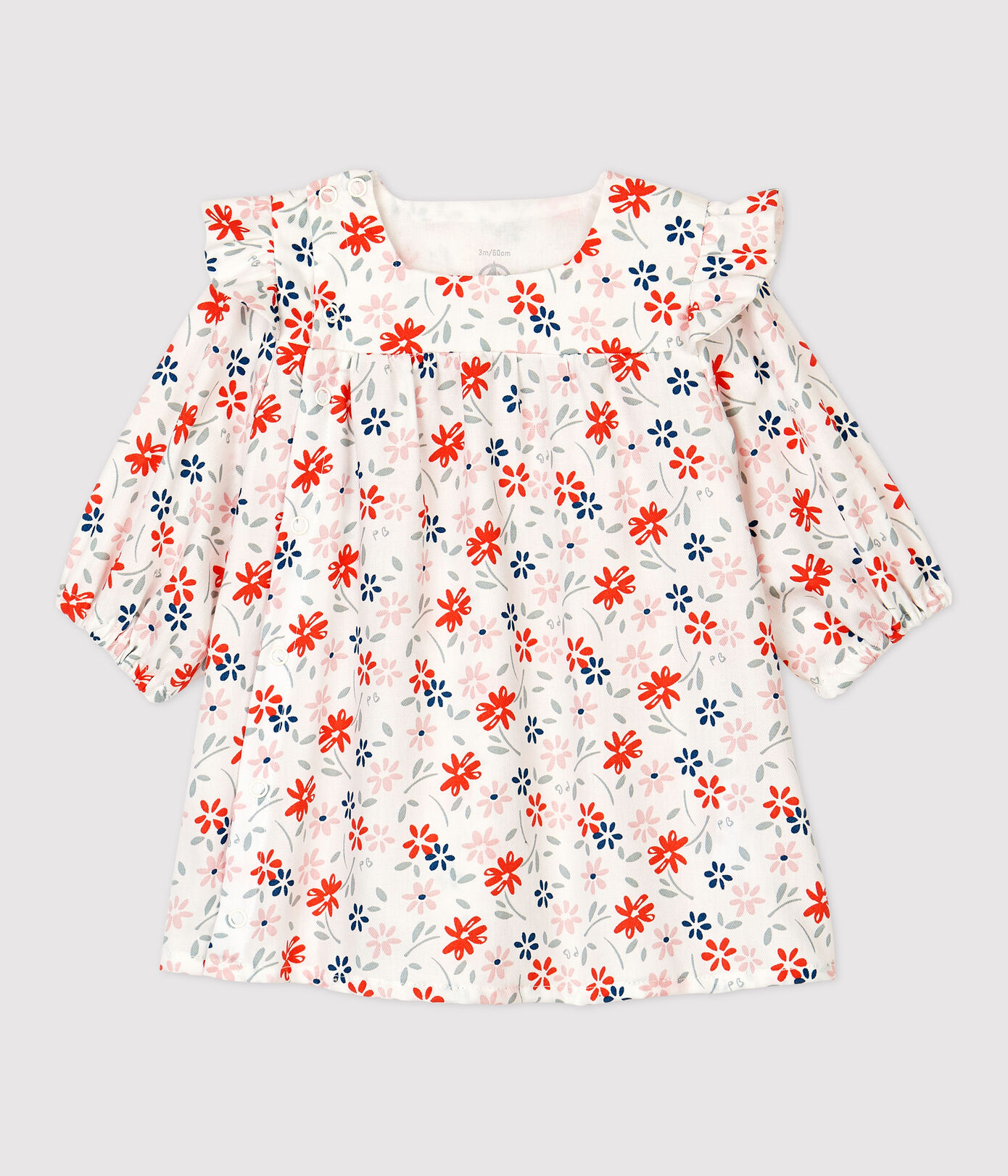 Robe à fleurs bébé fille twill en coton biologique