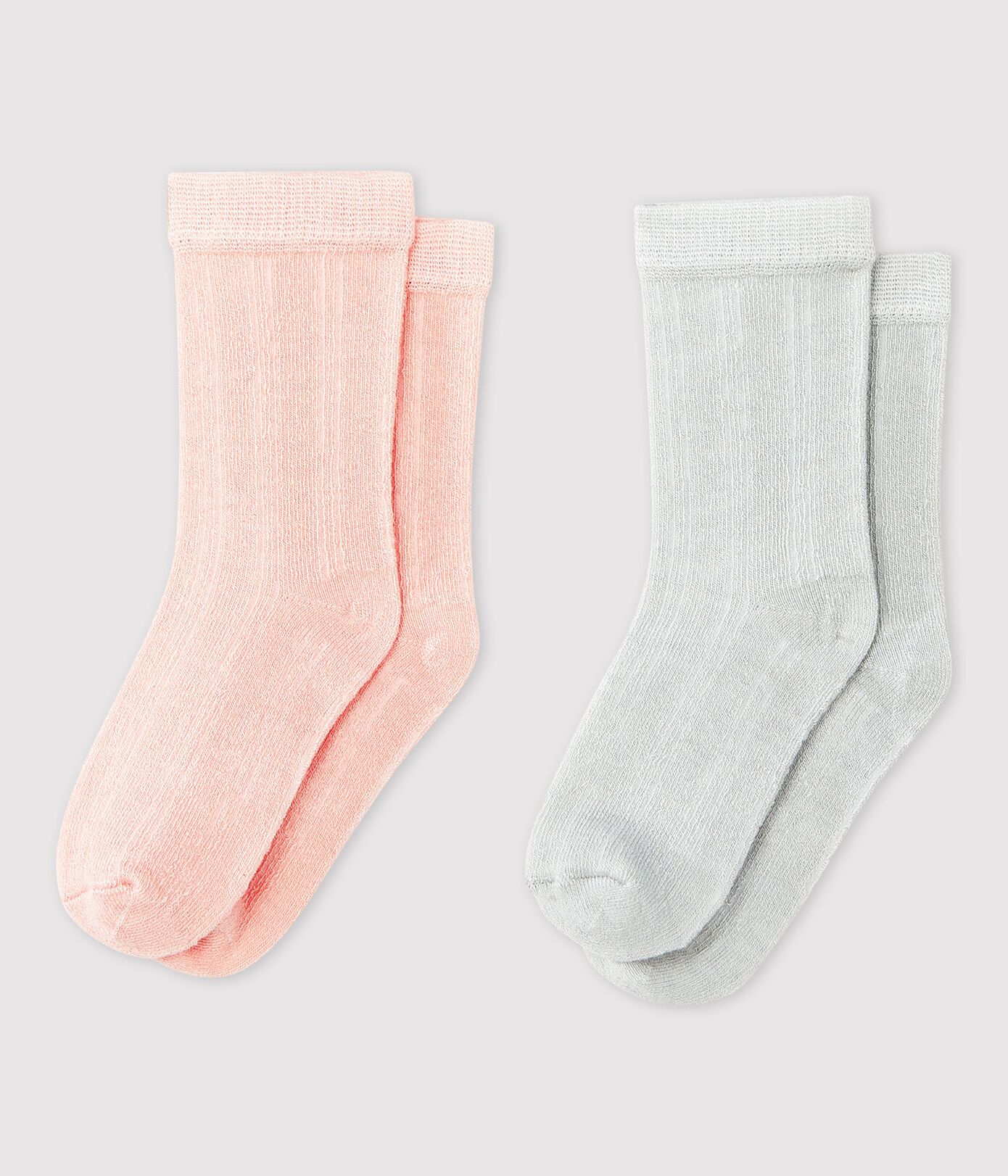 Lot de 2 chaussettes rayées bébé fille