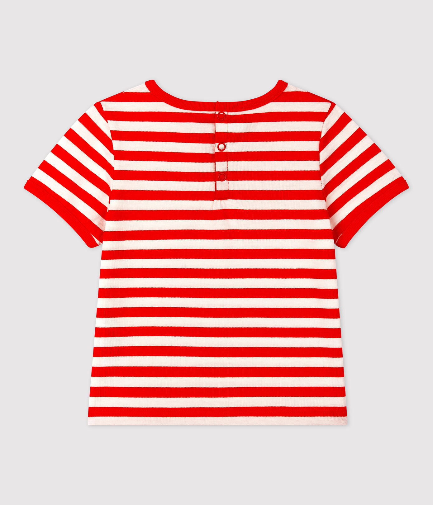 Tee-shirt manches courtes rayé en jersey bébé