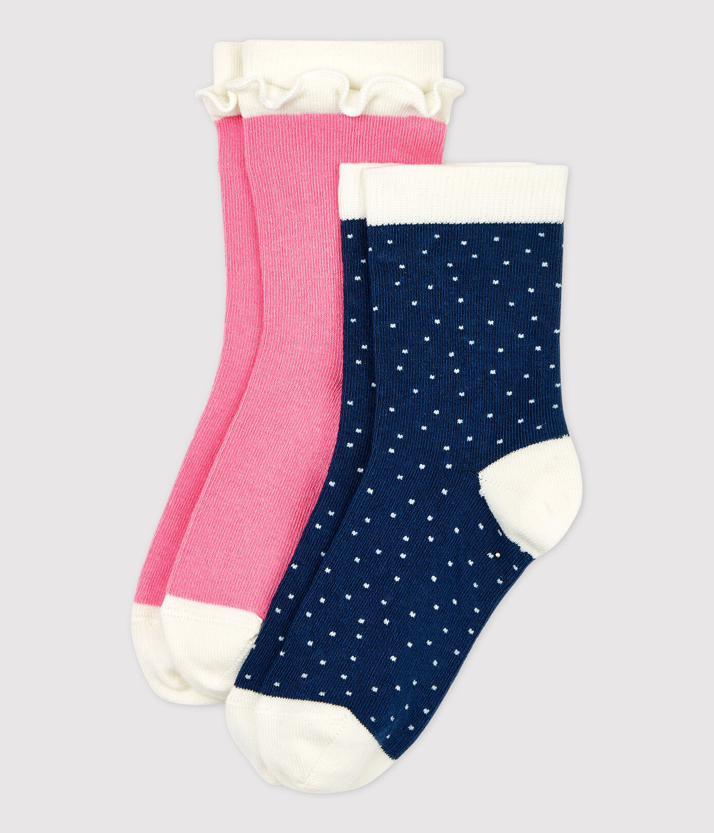 Lot de 2 paires de chaussettes enfant fille