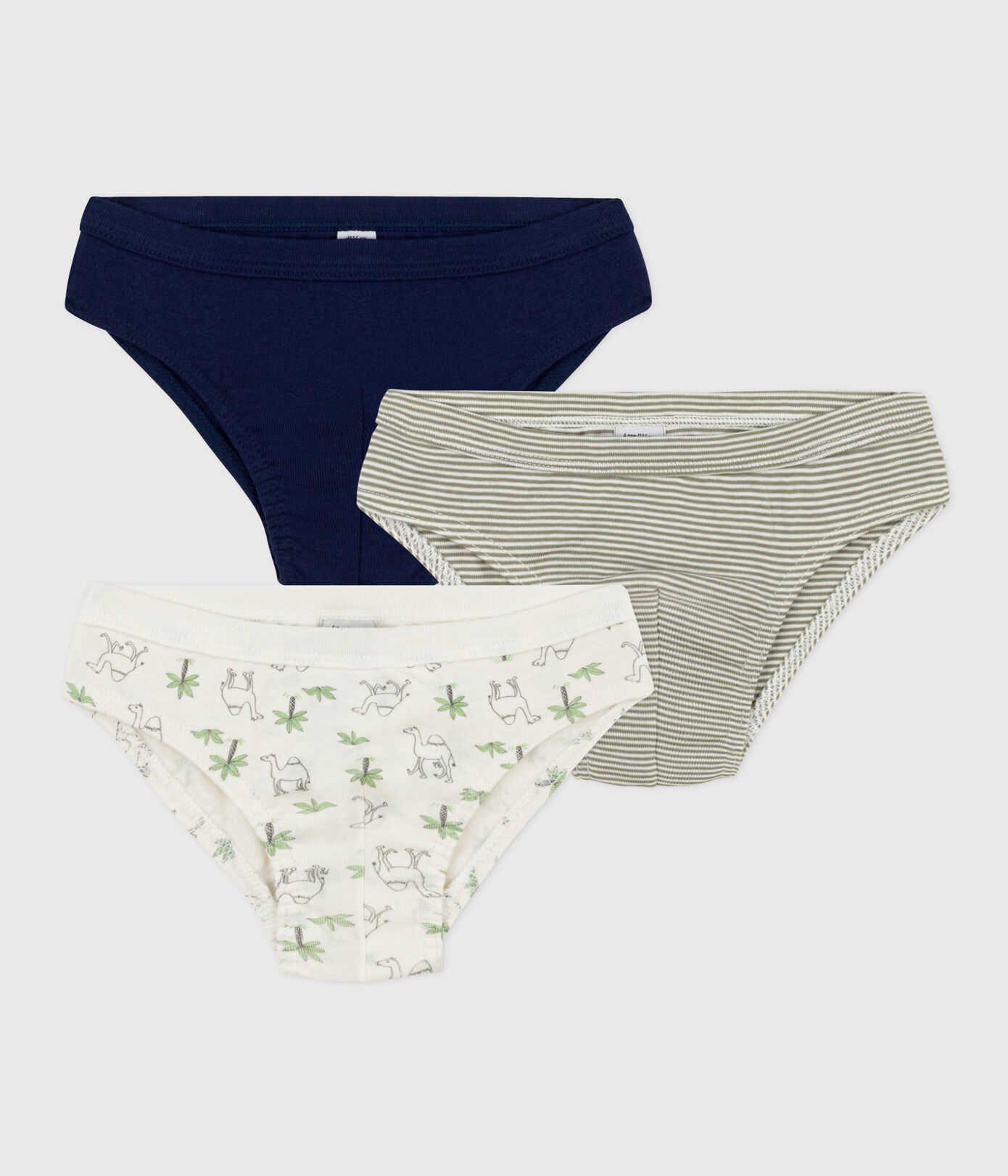 Lot de 3 slips dromadaires en coton petit garon